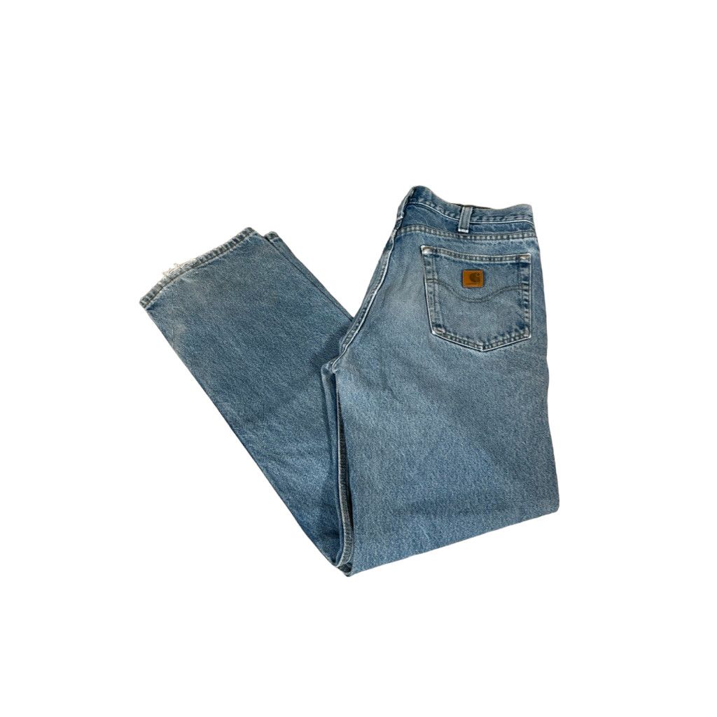 Carhartt × Vintage Vintage Carhartt Distressed Blue Denim Jeans 36x34 Size US 36 / EU 52 - 1 Thumbnail