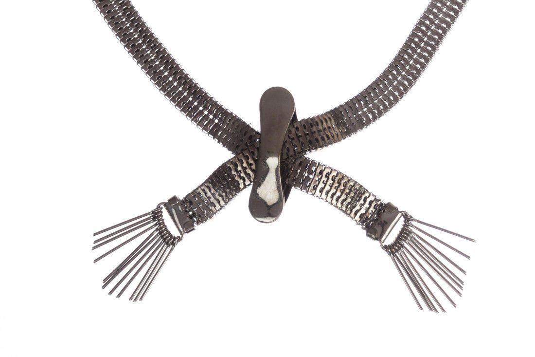 Designer Vintage Costume Metal Mesh Tassel Necklace Size ONE SIZE - 4 Thumbnail