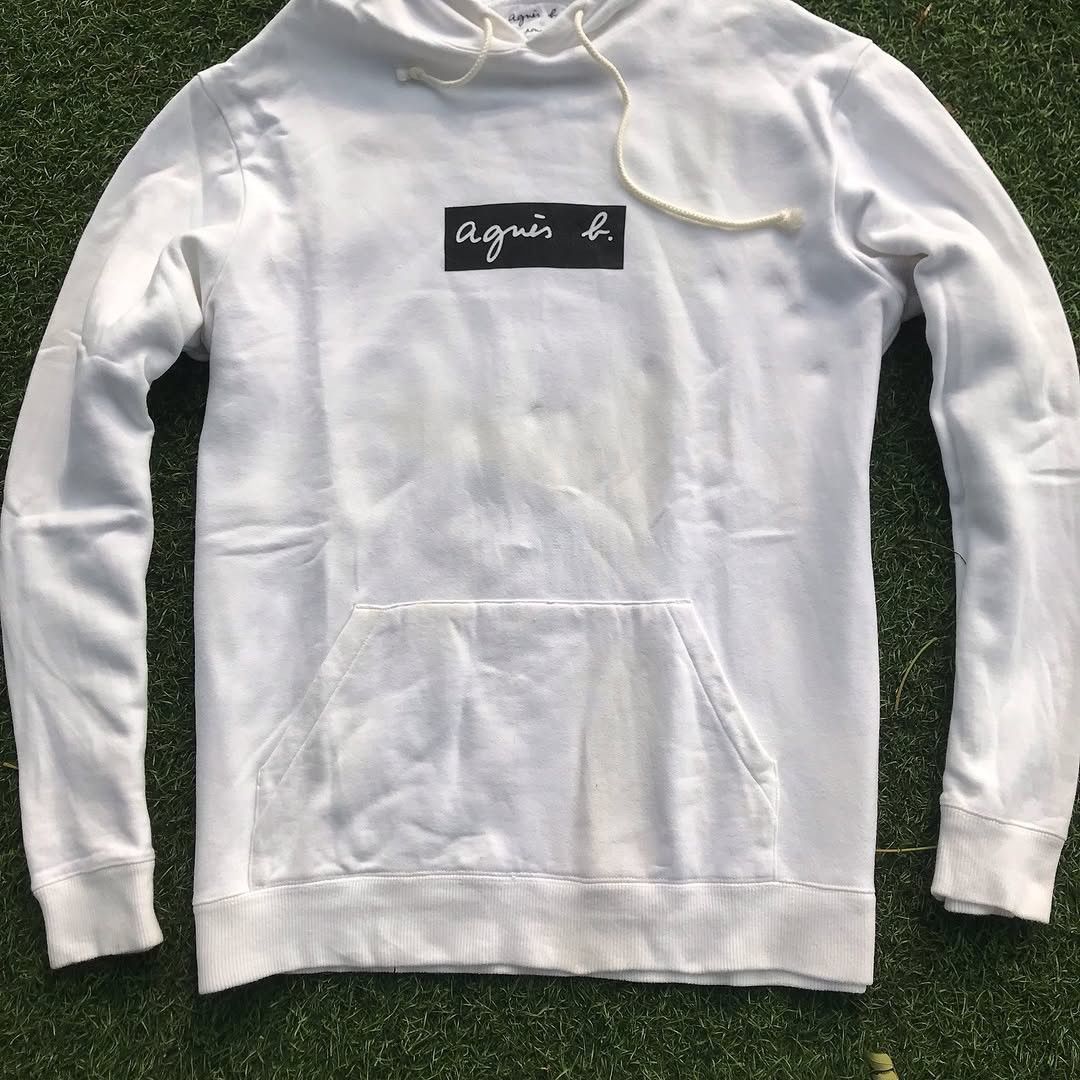 ADAM ET ROPE × Japanese Brand × agnes b. Vintage Agnes B Homme x adam et rope White Hoodie Jacket box Size US M / EU 48-50 / 2 - 7 Thumbnail