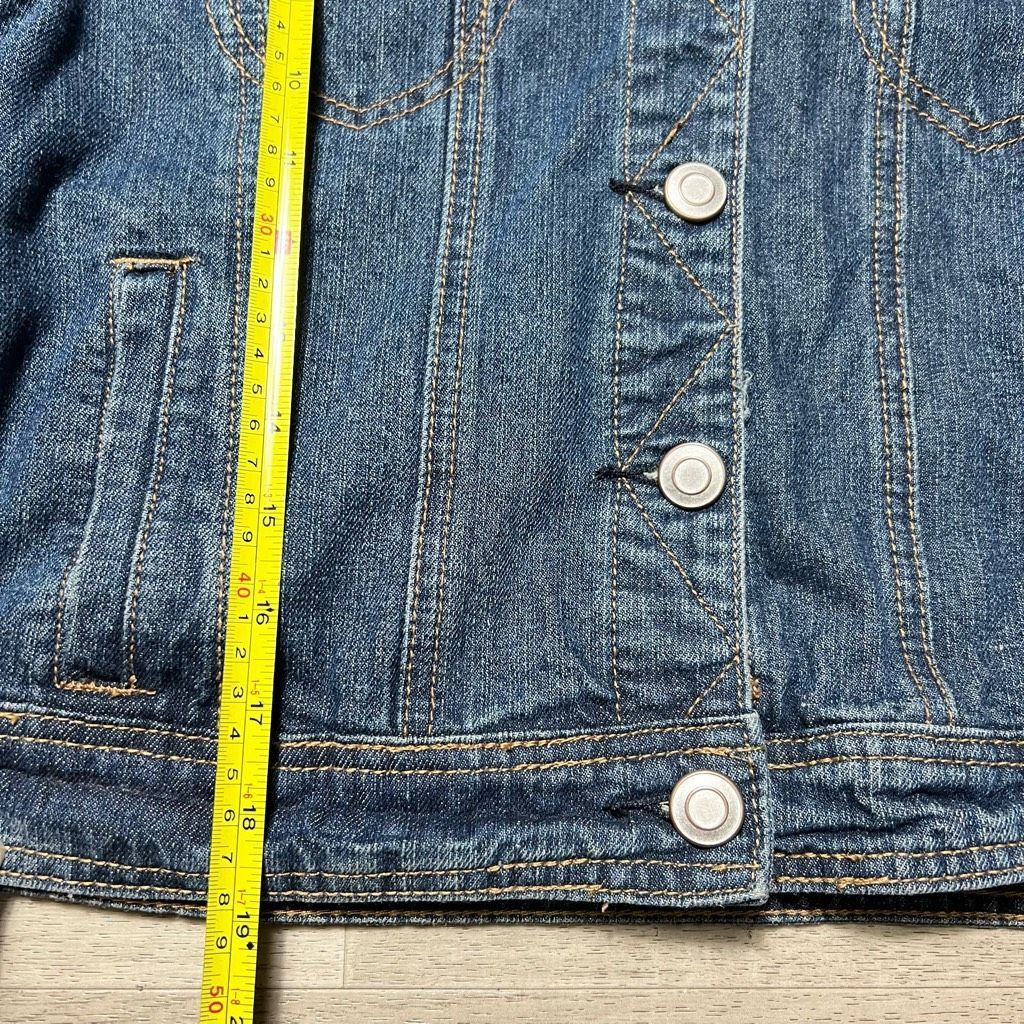 rue21 Rue21, Button Front Contrast Stitching Denim Jacket, Junior’ Size L / US 10 / IT 46 - 7 Thumbnail