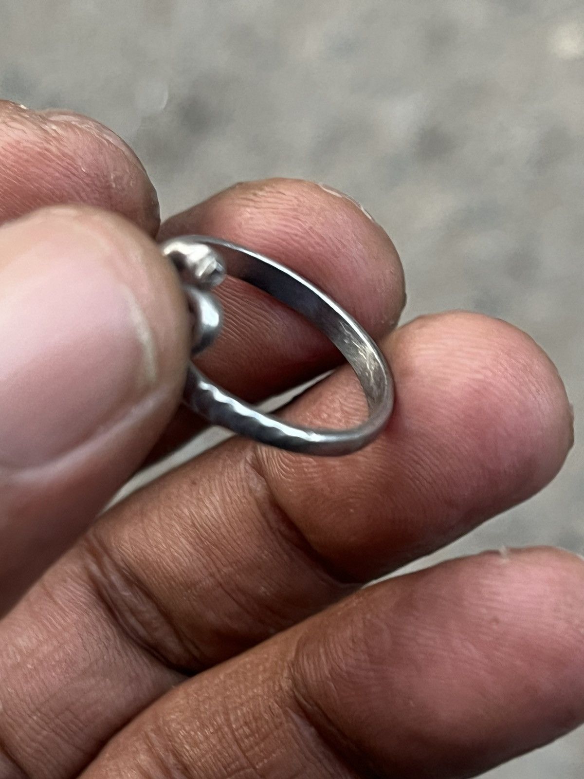 Hysteric Glamour Handcrafted Hammered Snake Ring Sterling Silver Style Size ONE SIZE - 10 Thumbnail