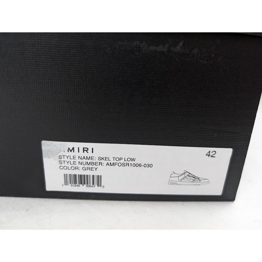 Amiri o1rshd1 Skelton Low-Top Sneakers in Grey Size US 9 / EU 42 - 21 Thumbnail