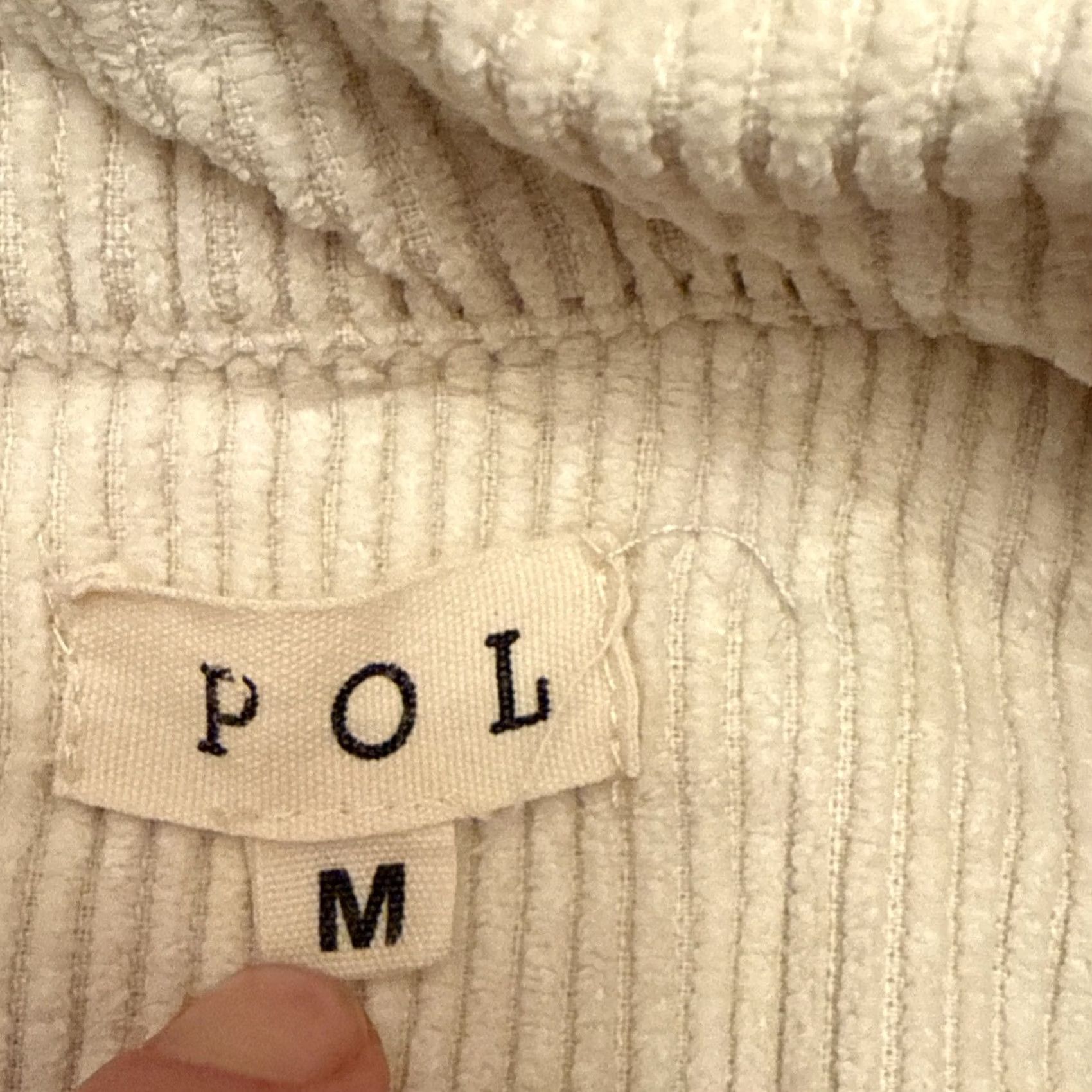 Vintage POL Corduroy Jacket Cropped Button Up Striped Beige Women's Medium Boho Pockets Raw Hem Fall Spring Vintage No Size M / US 6-8 / IT 42-44 - 3 Thumbnail