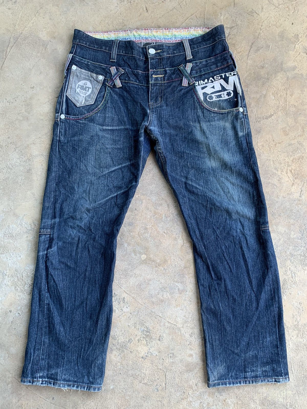 If Six Was Nine × Japanese Brand × Le Grande Bleu (L.G.B.) Rimaster Double Waist Distressed Denim Jeans Size US 34 / EU 50 - 16 Thumbnail