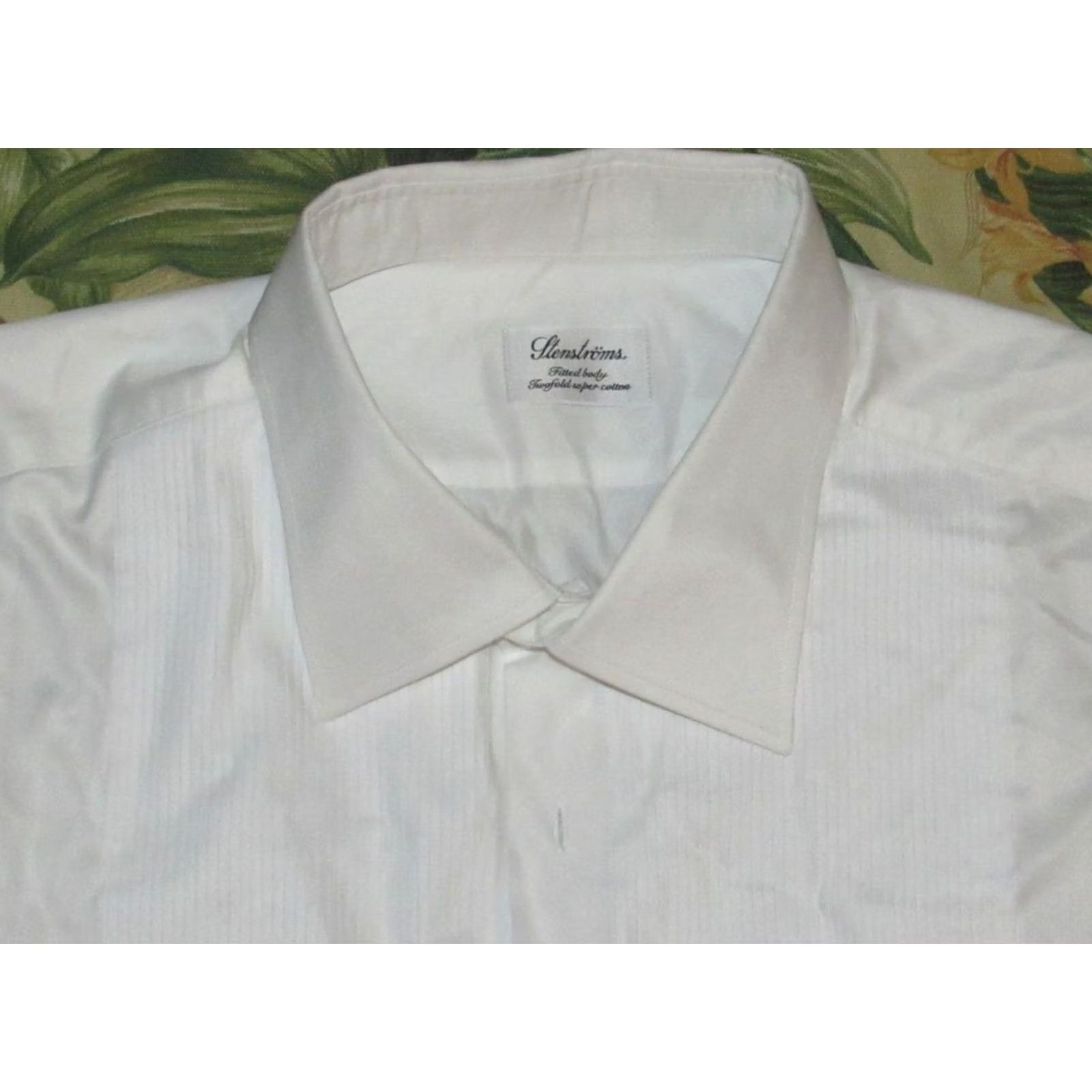 Vintage STENSTROMS White Long Sleeve Tuxedo Dress Shirt 18 - 46 Mens Regular White 18-46 Shirt Mens Size 48R - 2 Thumbnail