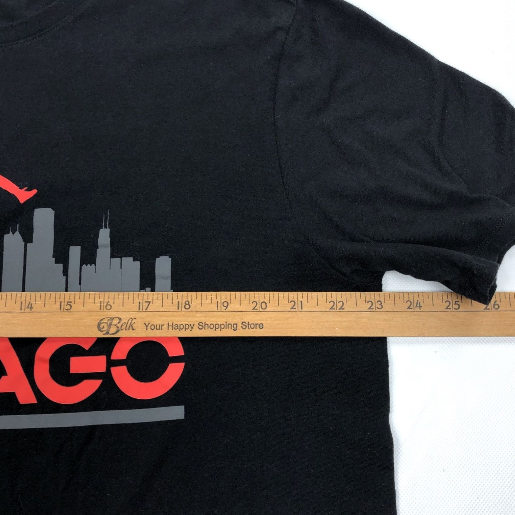 Jordan Brand Jordan Chicago Jumpman Skyline Graphic Print T-Shirt Tee, Men's XL, Black/Red/Gray, Crew Neck, Short Sleeve, Jersey Cotton, Regular Fit Size US XL / EU 56 / 4 - 5 Thumbnail