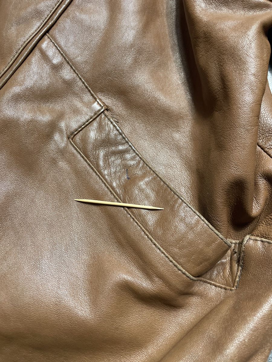 Vintage 🔥Offers🔥Vintage Y2K Real Genuine Leather Jacket Thick Rare Size XXL / US 16-18 / IT 52-54 - 13 Thumbnail