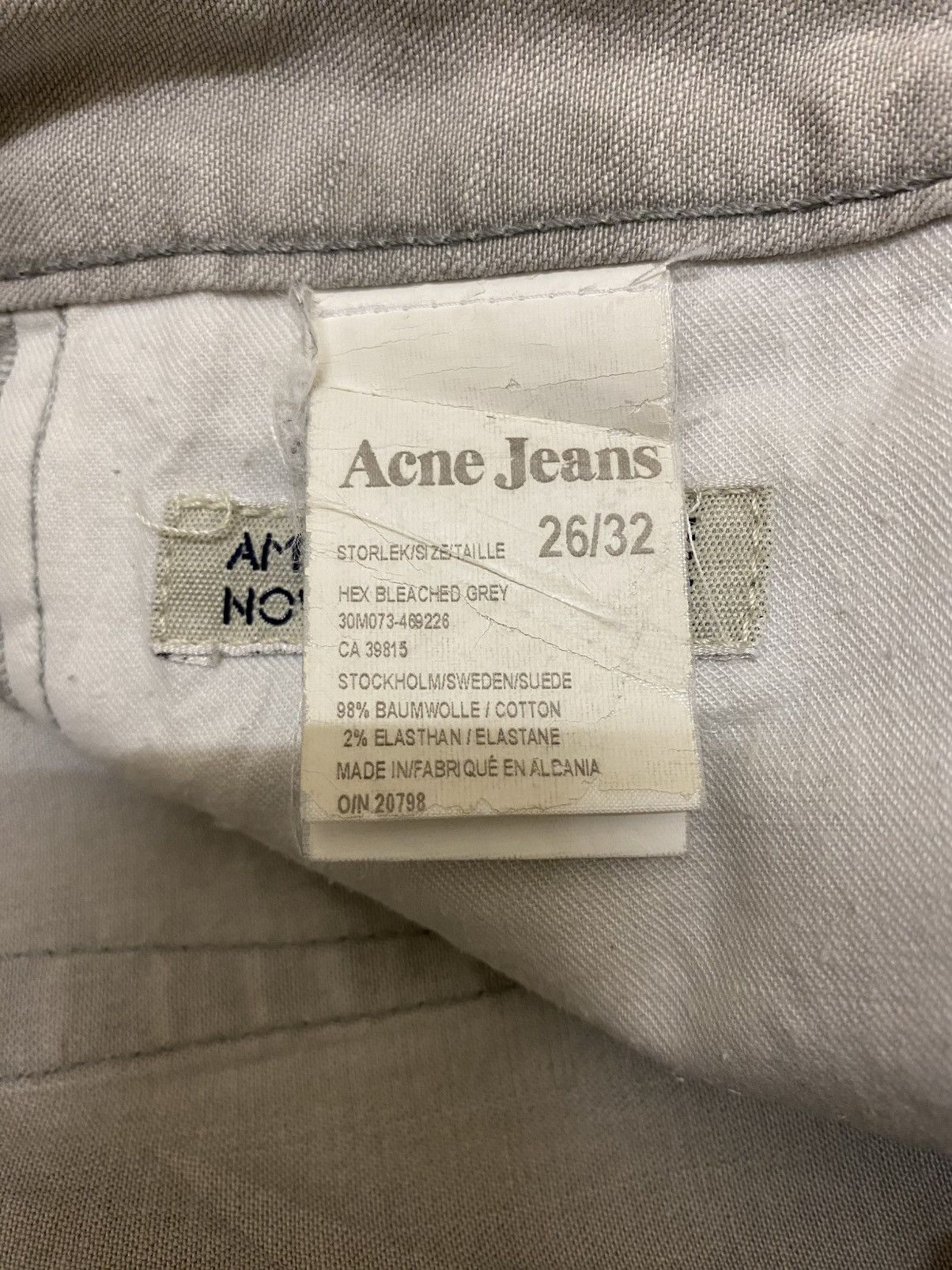 Acne Studios Acne Jeans Hex Bleached Grey Size US 26 / EU 42 - 5 Thumbnail
