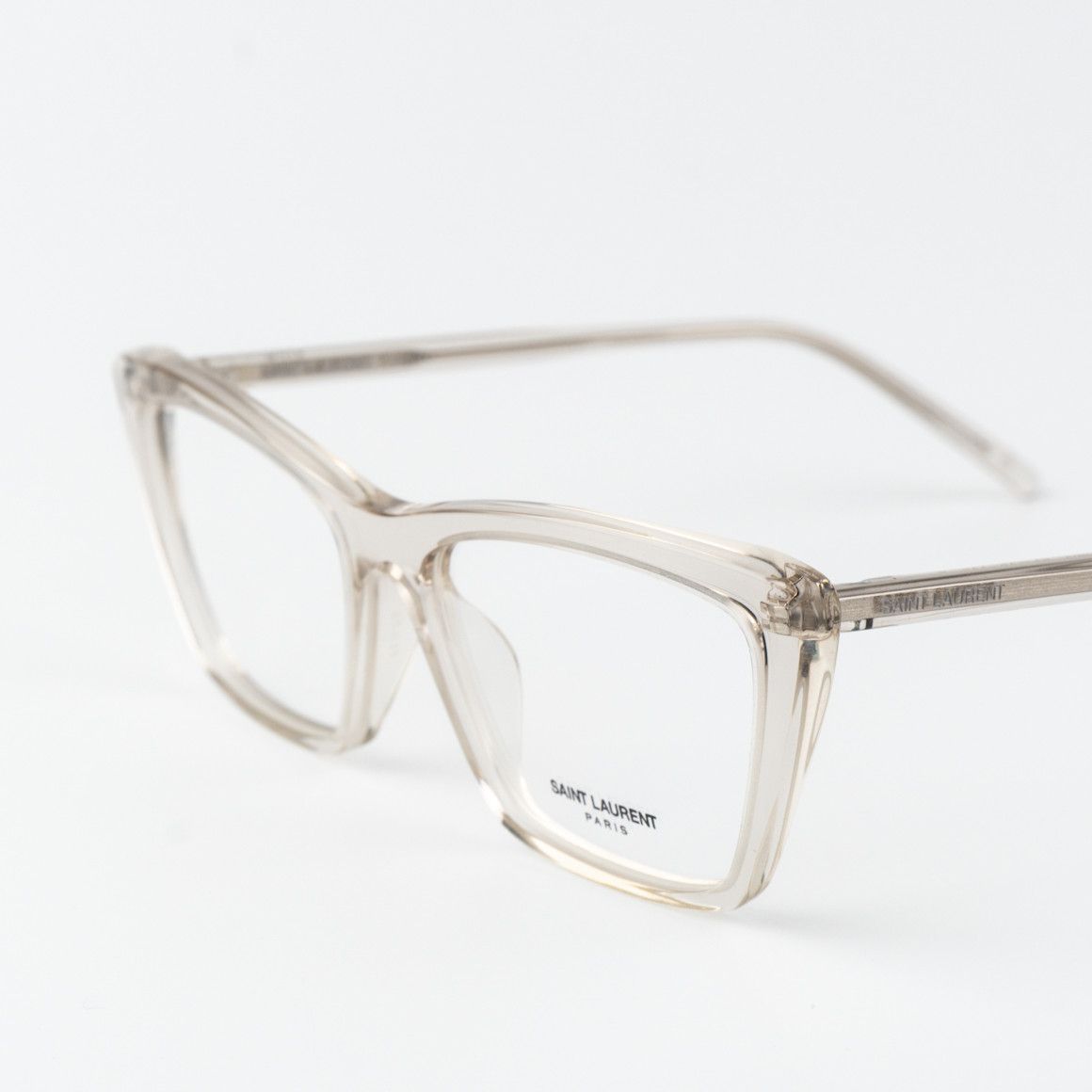 Saint Laurent Paris Saint Laurent Women Eyeglasses Beige SL737 MICA THIN OPT 004 Size ONE SIZE - 3 Thumbnail