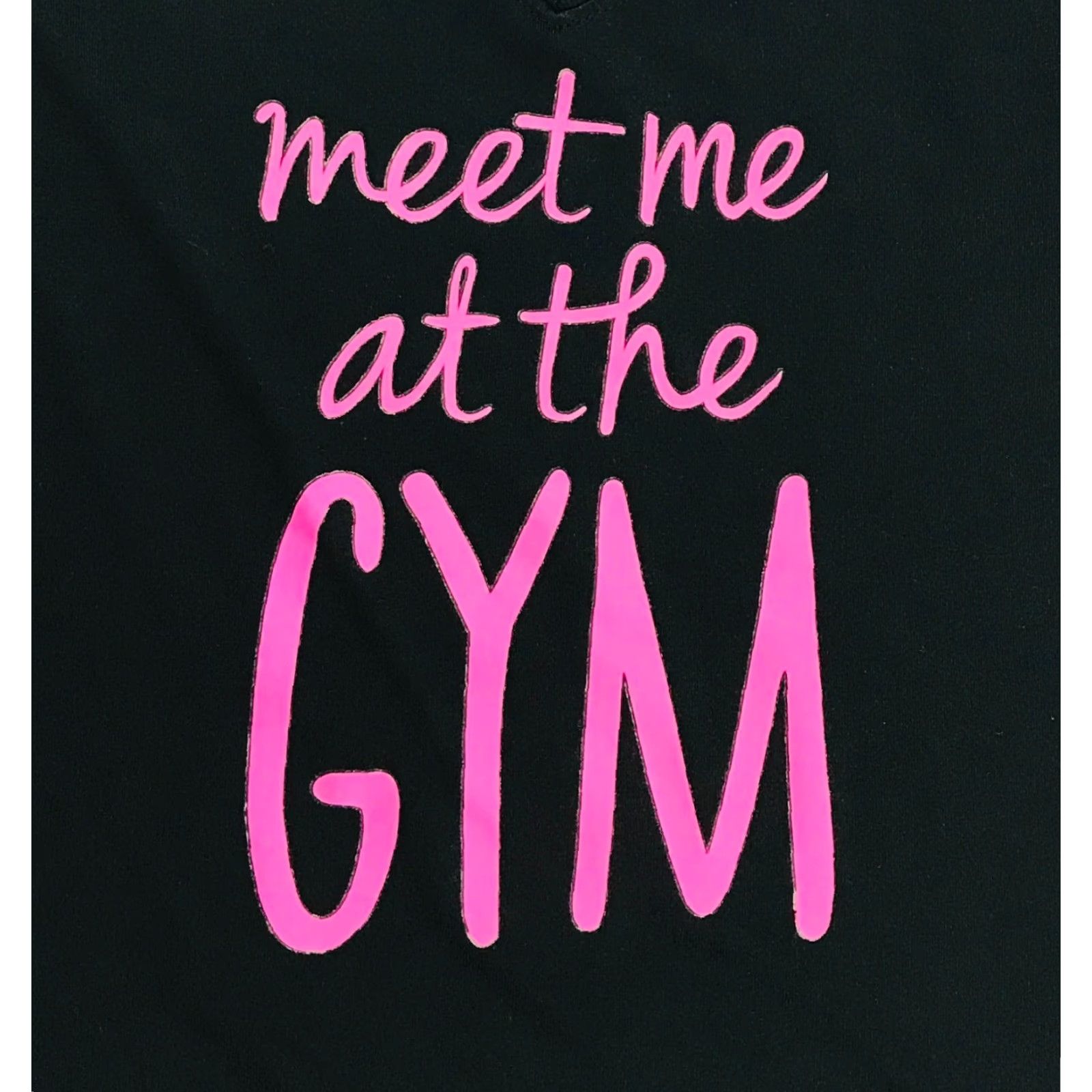 Vintage Danskin Now T-Shirt Women's M Black Meet Me at the Gym Activewear Dri More Regular V-Neck Short Sleeve Pullover Size M / US 6-8 / IT 42-44 - 3 Thumbnail