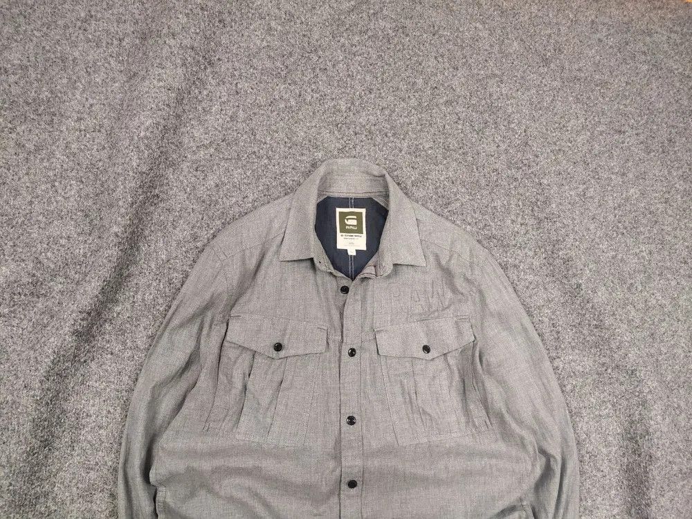 G-Star G Star Raw Rovic Cargo Pocket Gray Long sleeve button Shirt Size US L / EU 52-54 / 3 - 1 Thumbnail