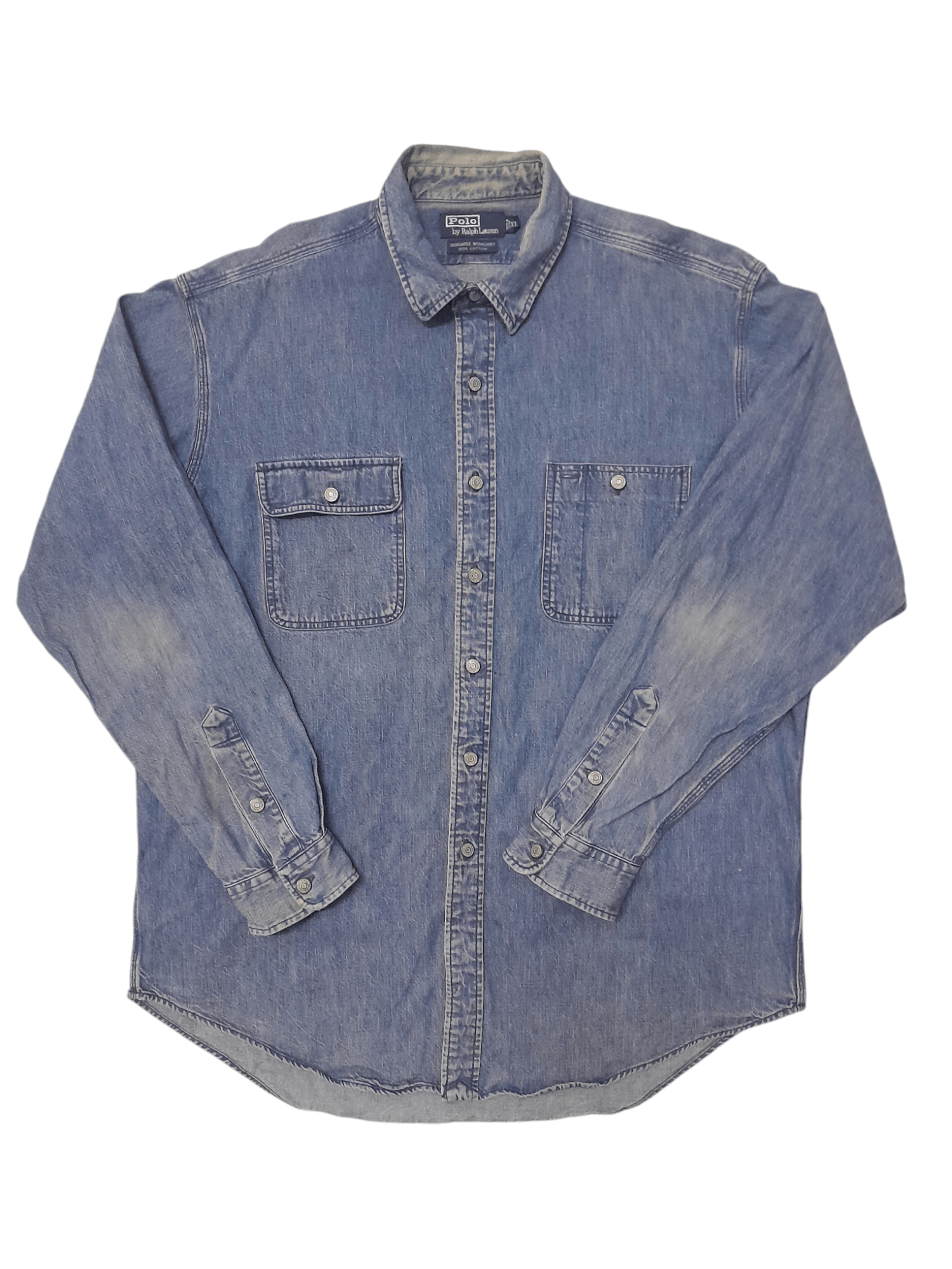 Polo Ralph Lauren 90s POLO Ralph Lauren Denim Heavy Shirt/Jacket (S272) Size US XL / EU 56 / 4 - 1 Thumbnail