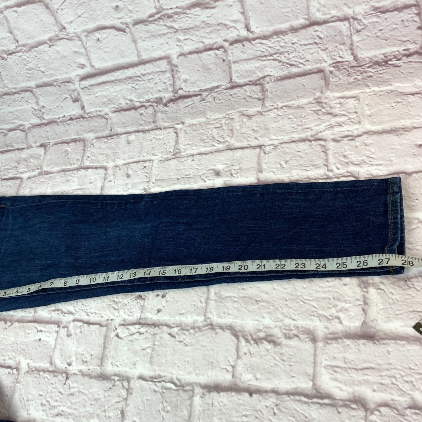 J.Crew J.CREW Toothpick Jeans Teen Junior Size 25 Skinny Low Rise Denim Dark Wash Shirt Size 42" / US 20 - 7 Thumbnail