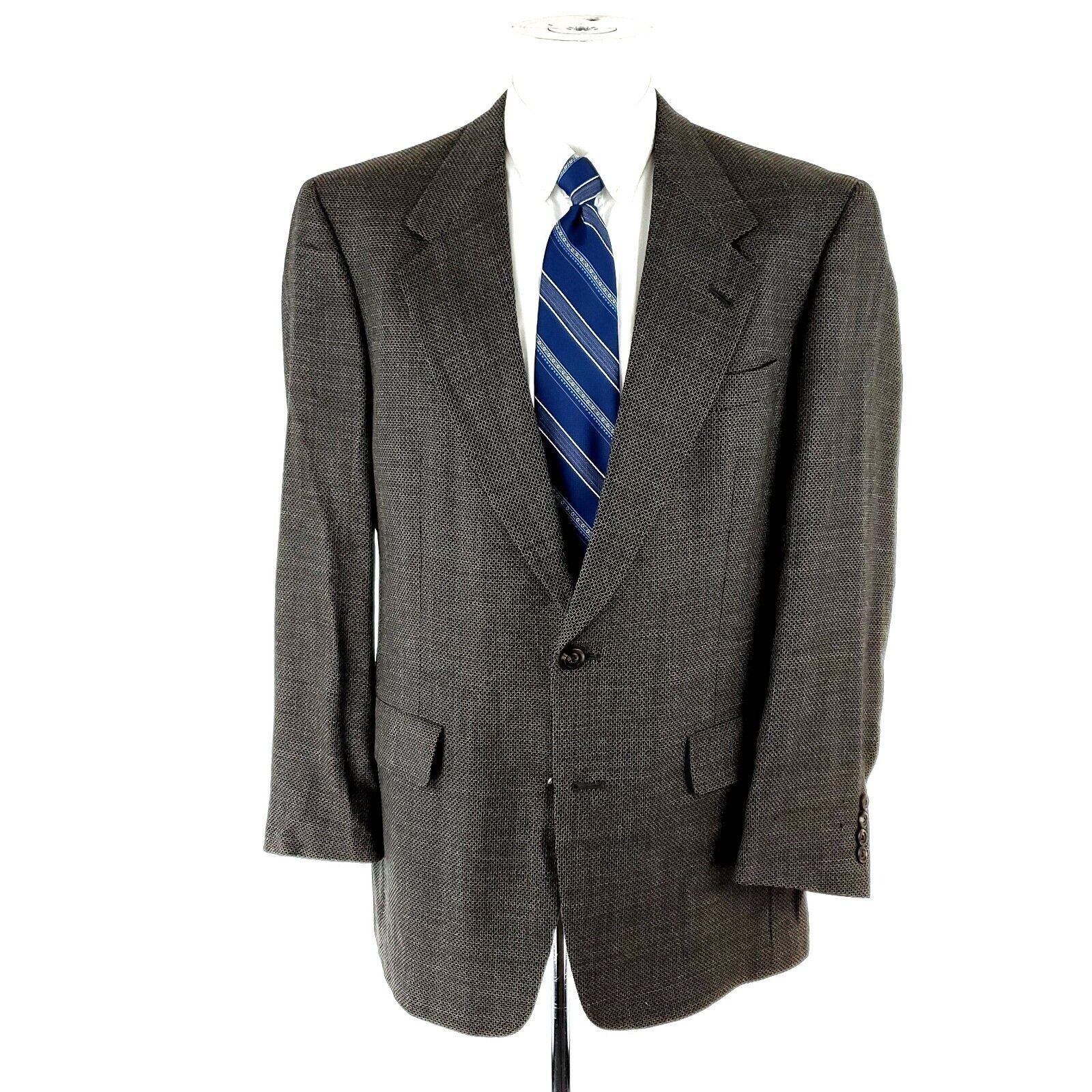 Hart Schaffner Marx Hart Schaffner Marx Tweed Wool 2 Button Sport Coat 40R Gray Size 40R - 3 Thumbnail