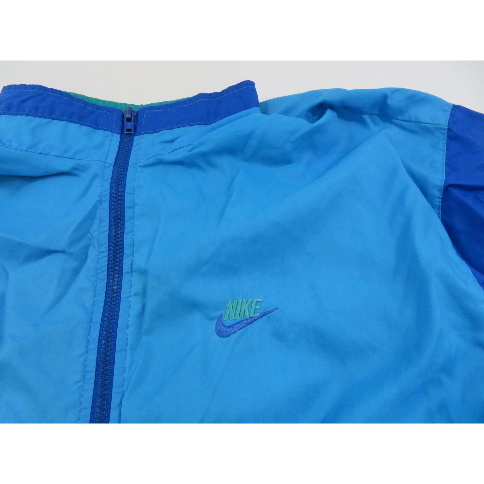 Nike Nike Windbreaker Jacket, Gray Tag, Green Blue Sz L 1990s Size US L / EU 52-54 / 3 - 5 Thumbnail