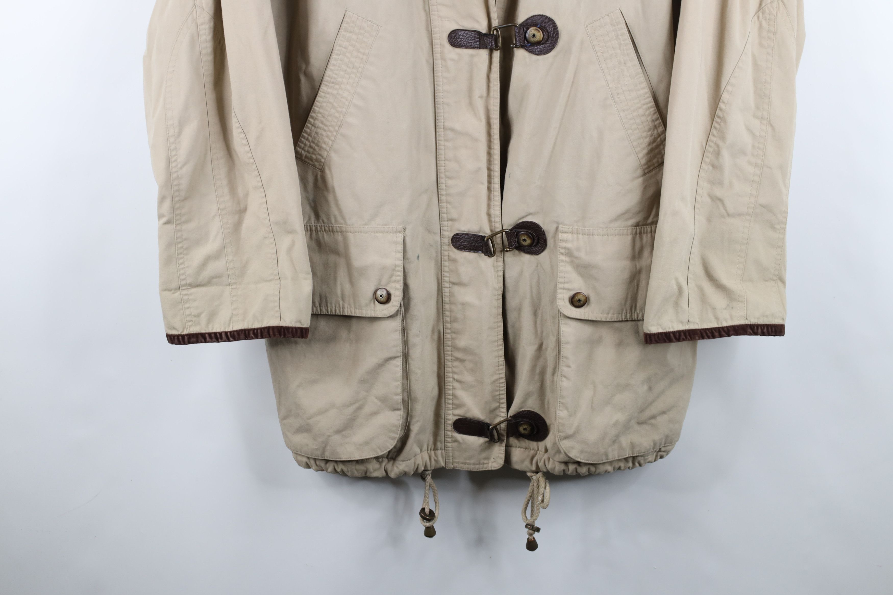 Express Vintage 90s Express Flannel Lined Hook Clasp Parka Jacket Size US M / EU 48-50 / 2 - 3 Thumbnail