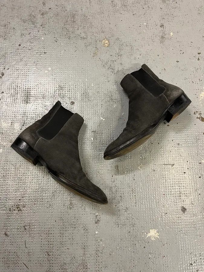 Saint Laurent Paris Saint Laurent Dark Grey Suede Chelsea Boots Size US 7 / EU 40 - 5 Thumbnail