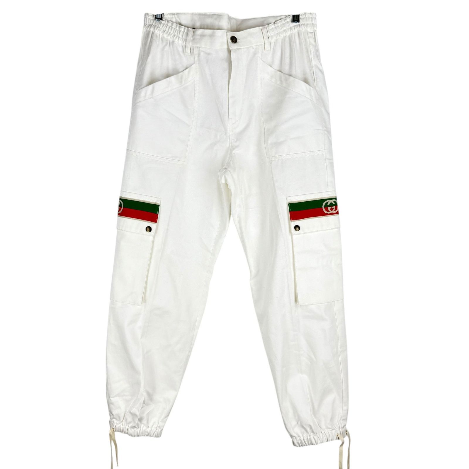 Gucci New Gucci Off White Canvas Pressed Cotton Cargo Pants 50 Size US 36 / EU 52 - 2 Thumbnail