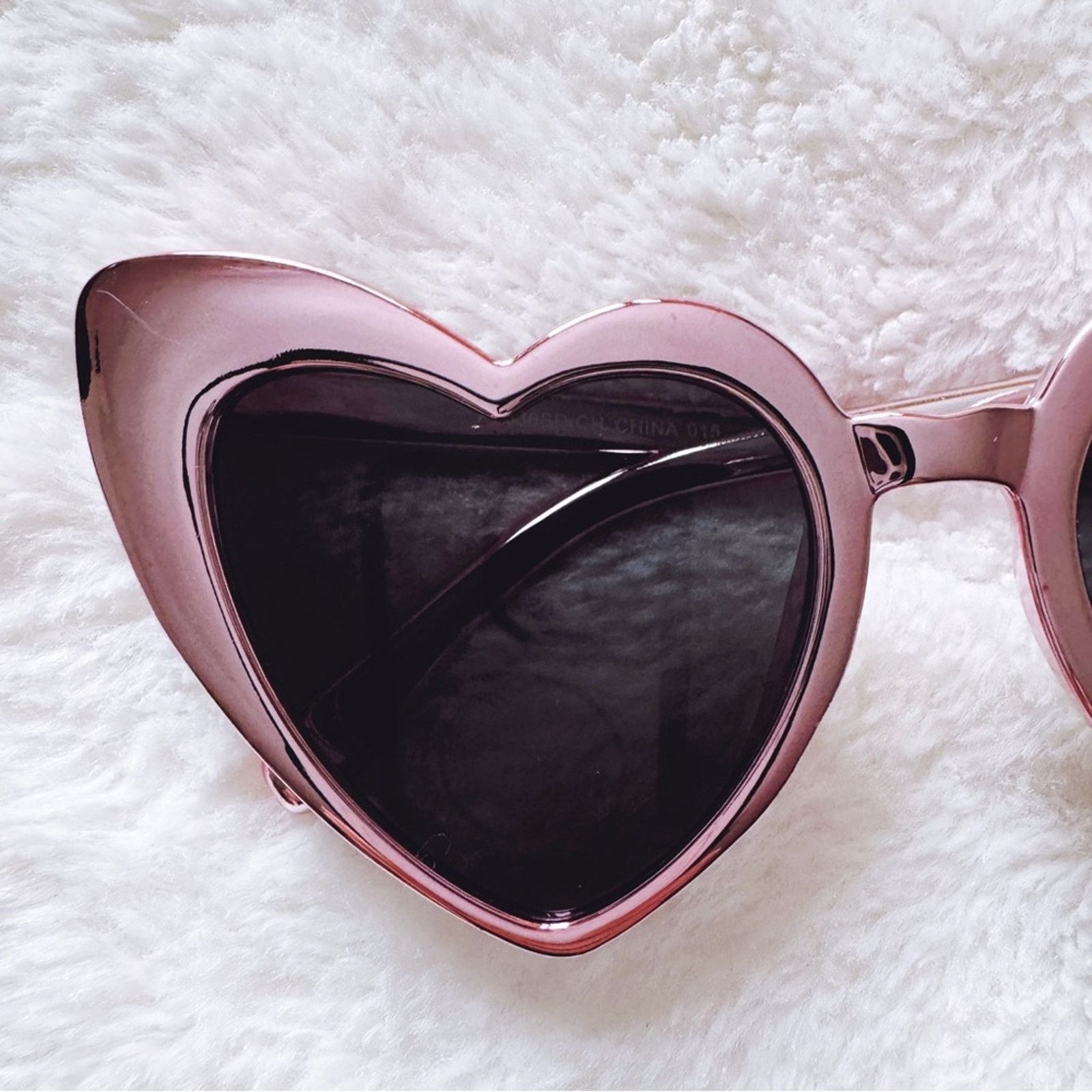 Other Addison Pink Heart-Shaped Sunglasses Size ONE SIZE - 3 Thumbnail