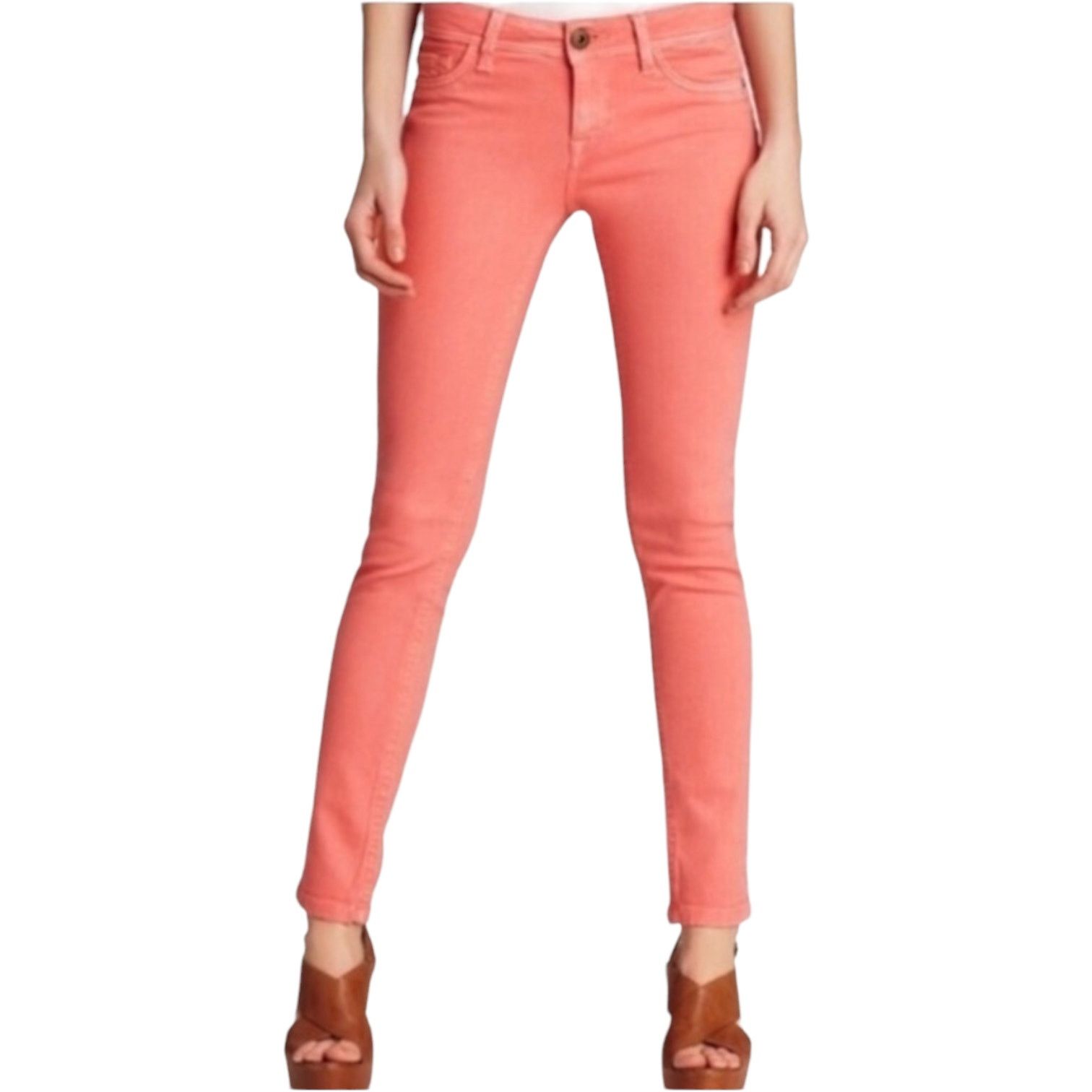 Free People Free People Coral Ankle Zip Stretch Skinny Slim Jeans 25 Size 25" / US 0 / IT 36 - 2 Thumbnail