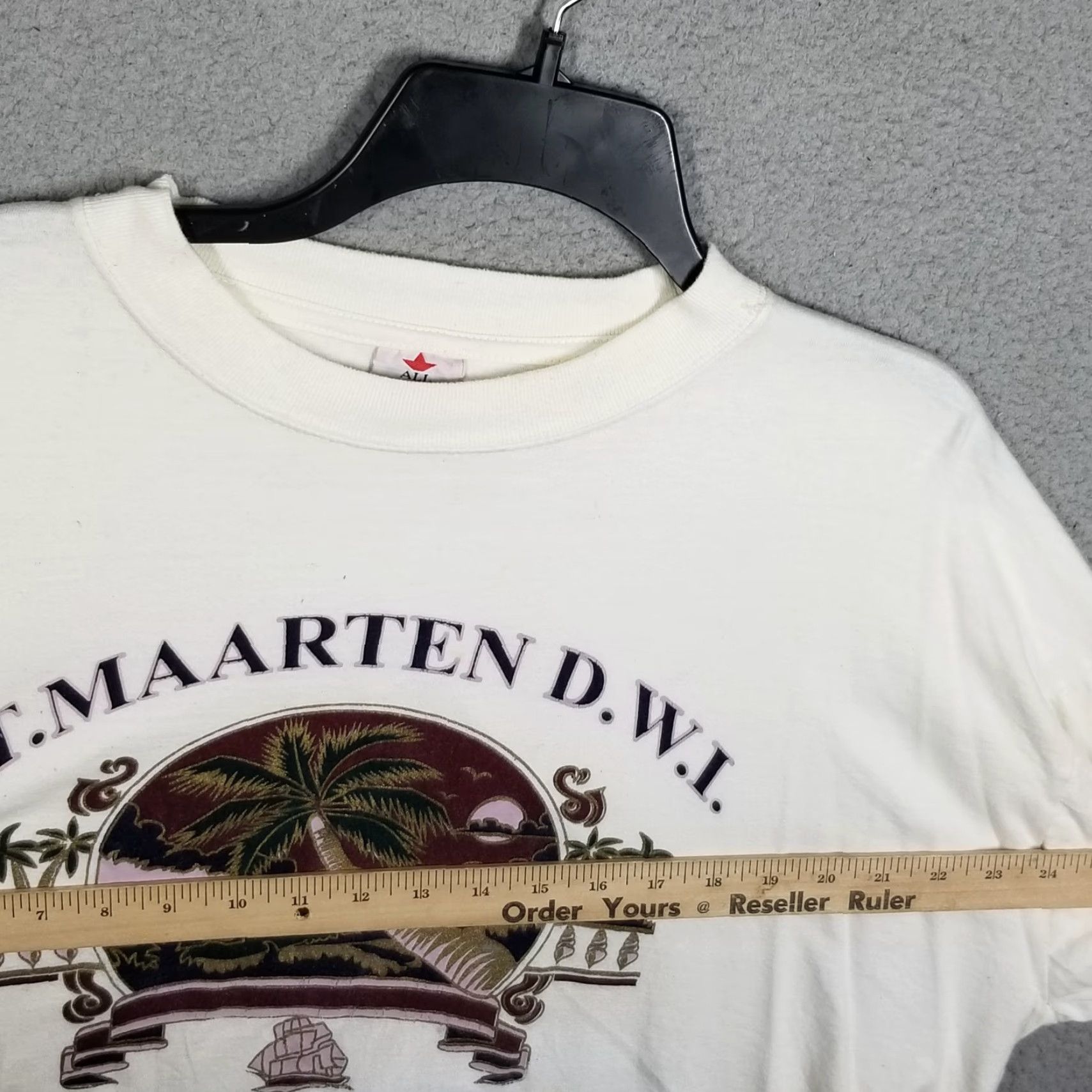 Vintage VINTAGE All American Star Men’s T-Shirt XL White Caribbean Island Tour Souvenir 90s Tropical Beach Coastal Size US XL / EU 56 / 4 - 6 Thumbnail
