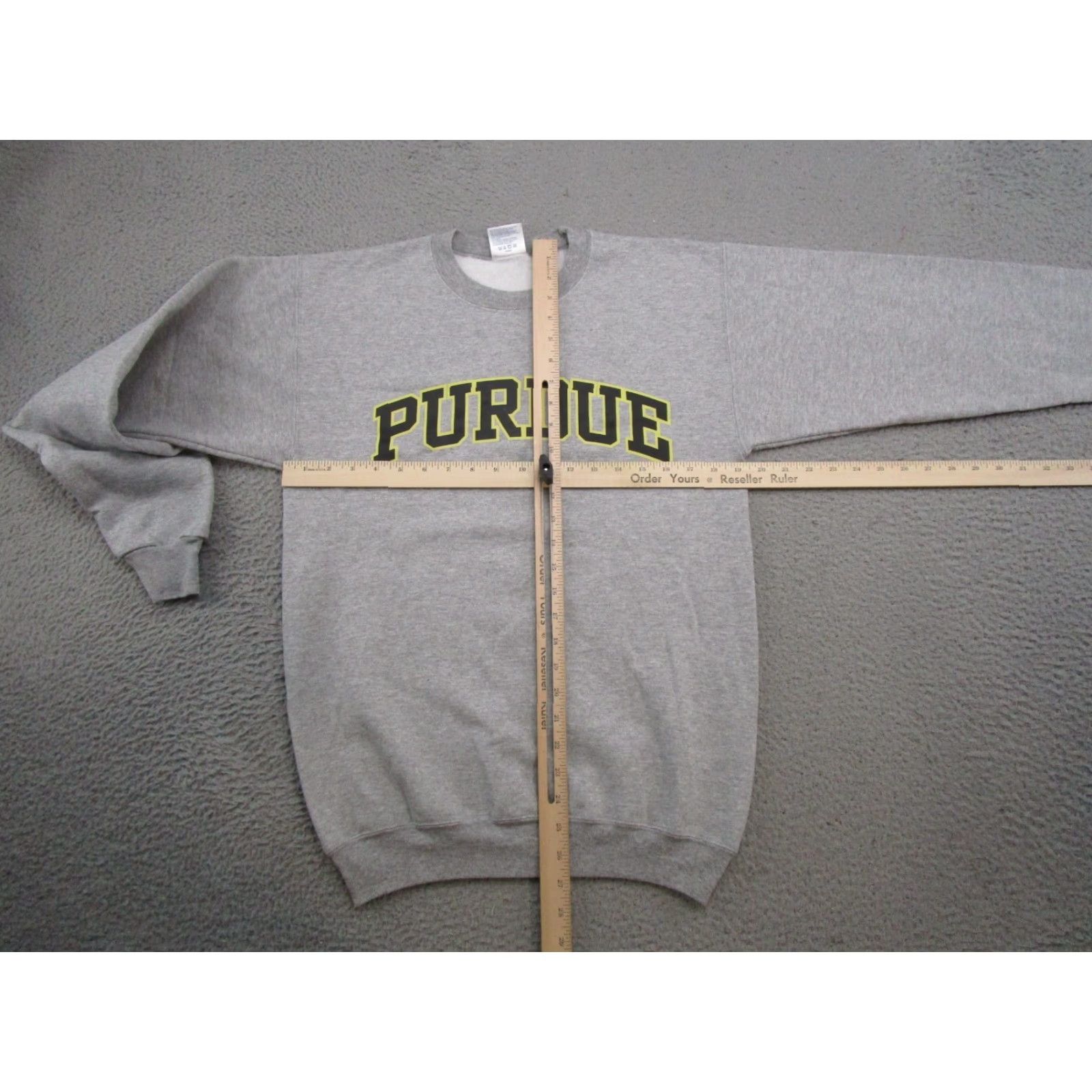 Port Authority VINTAGE Purdue Boilmakers Spell Out Pullover Gray Sweatshirt Adult Size S NCAA Size US S / EU 44-46 / 1 - 4 Thumbnail