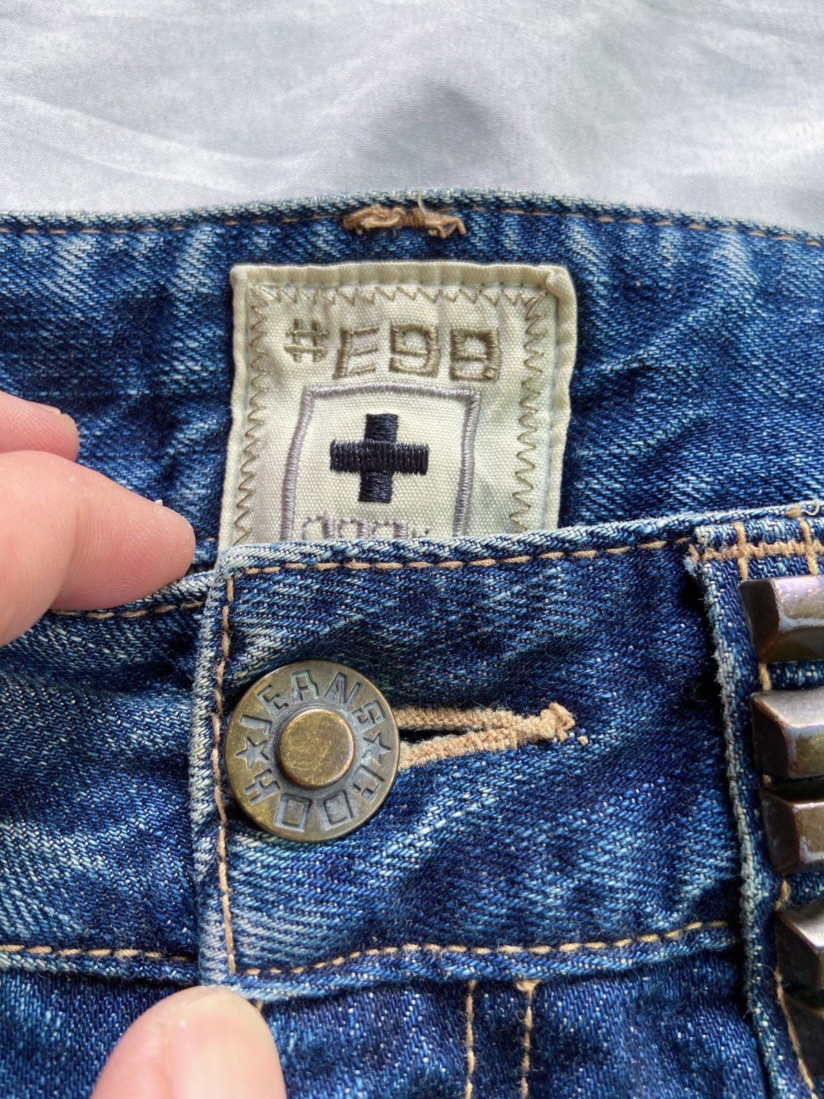 PPFM COOK JEANS #E99 DISTRESSED PUNK DENIM Size US 31 - 10 Thumbnail