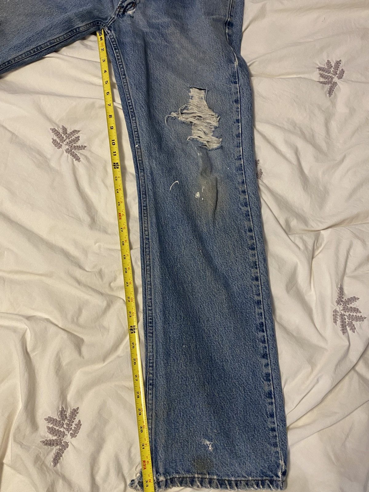 Harley Davidson × Vintage Vintage Harley Davidson Straight Leg Distressed Denim Size US 33 - 13 Thumbnail