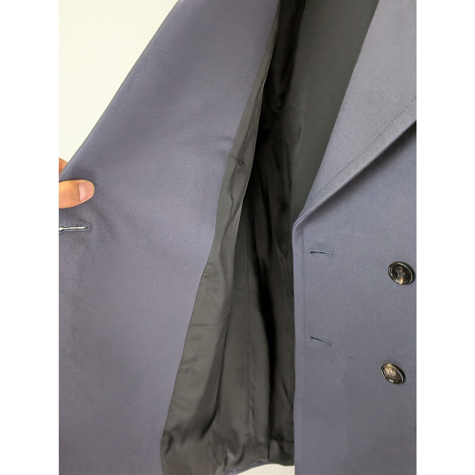 Bottega Veneta o1rshd1 Splittable Cotton Twill Coat in Abyss Blue Size US S / EU 44-46 / 1 - 8 Thumbnail