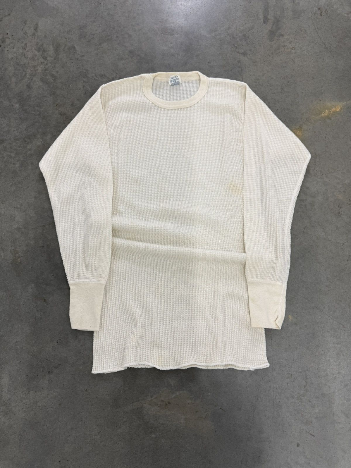 Hanes Thermal Lined Long Sleeve Shirt Long Johns 80s White Vintage Size US XL / EU 56 / 4 - 1 Thumbnail