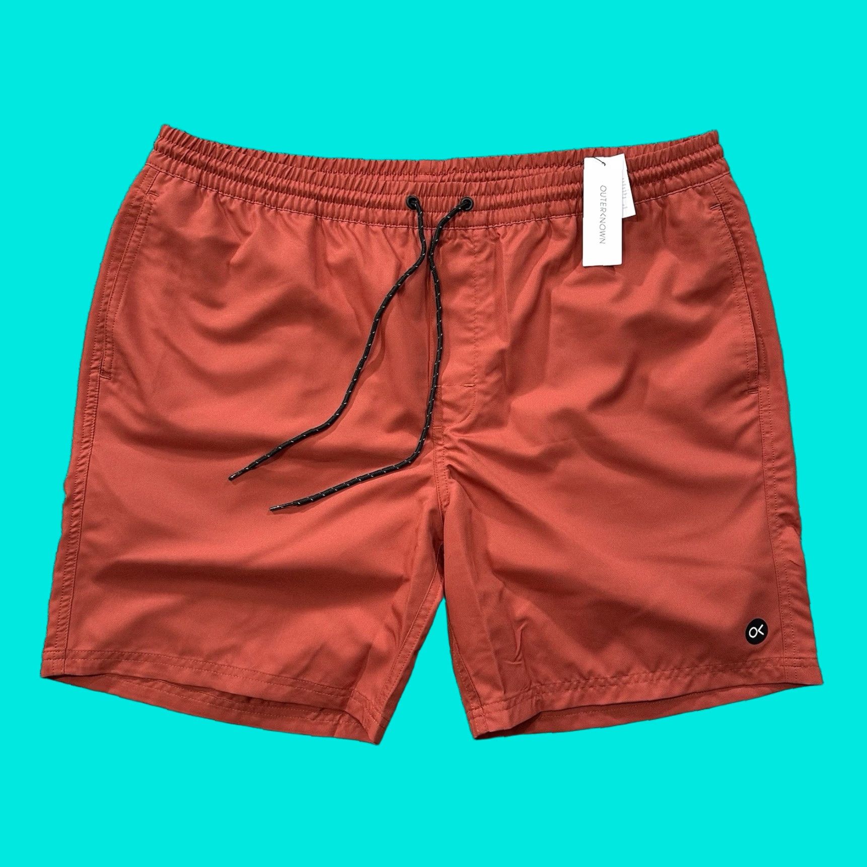 Outerknown VINTAGE Outerknown Nomadic Athletic Shorts Mens XL 7” 7in Inseam Red Drawstring Pockets Lined Polyester Flat-front Activewear Size US 36 / EU 52 - 1 Thumbnail