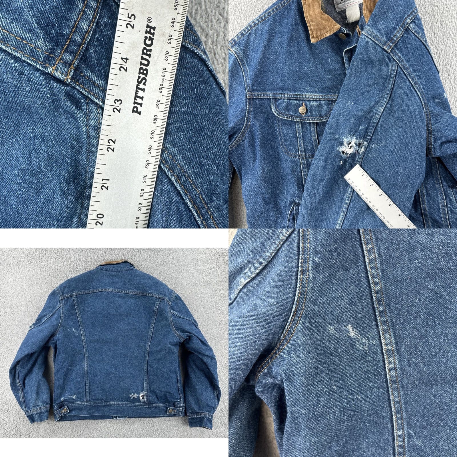 Lee VINTAGE Lee Storm Rider Blanket Lined Denim Jacket Mens XL Blue Denim Jacket Western Wear US Made 1970s Mens Size US XL / EU 56 / 4 - 10 Thumbnail