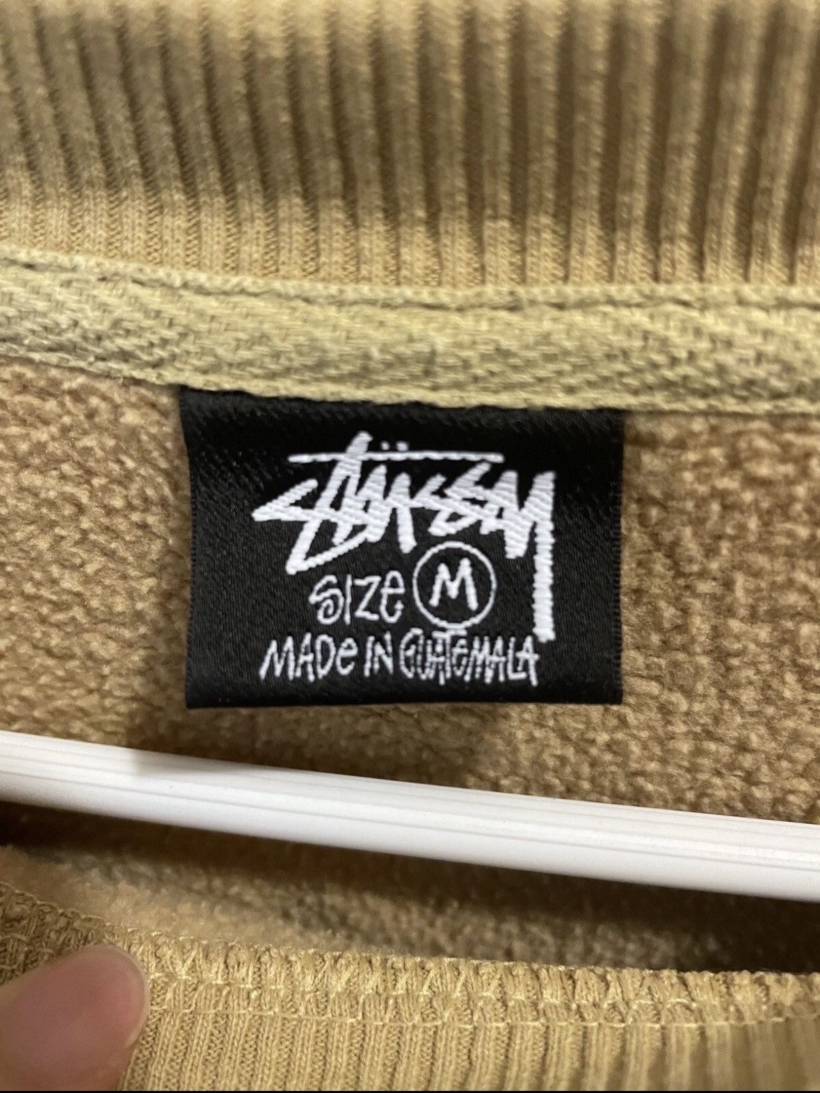 Stussy Stussy Center Logo Embroidered Sweatshirt Crewneck Khaki Med Size US M / EU 48-50 / 2 - 4 Thumbnail