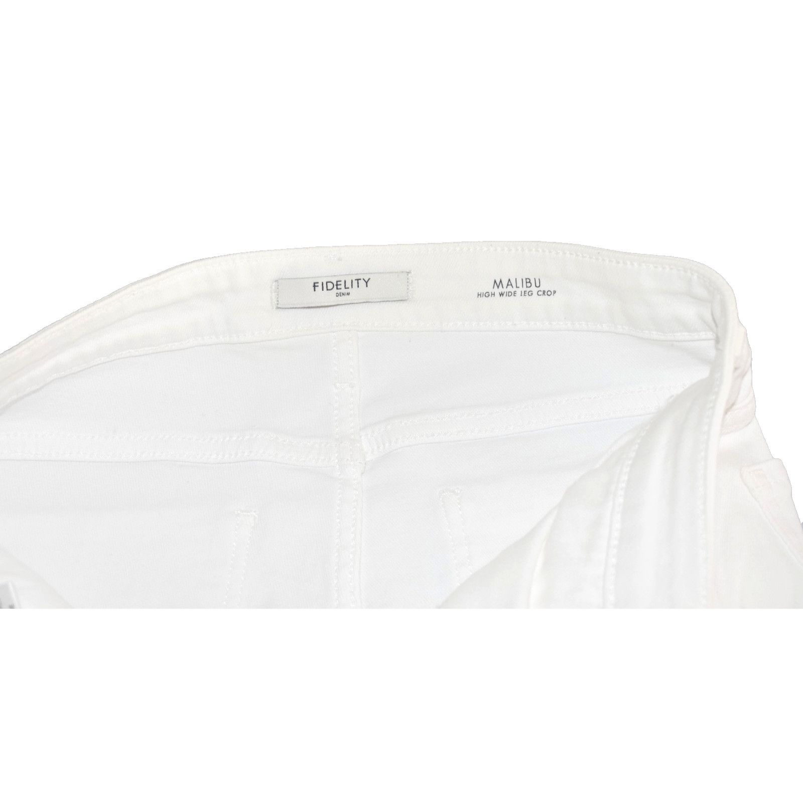 Fidelity NWOT FIDELITY Vintage White High Wide Leg Crop Jeans Size 28 Size 31" - 5 Thumbnail