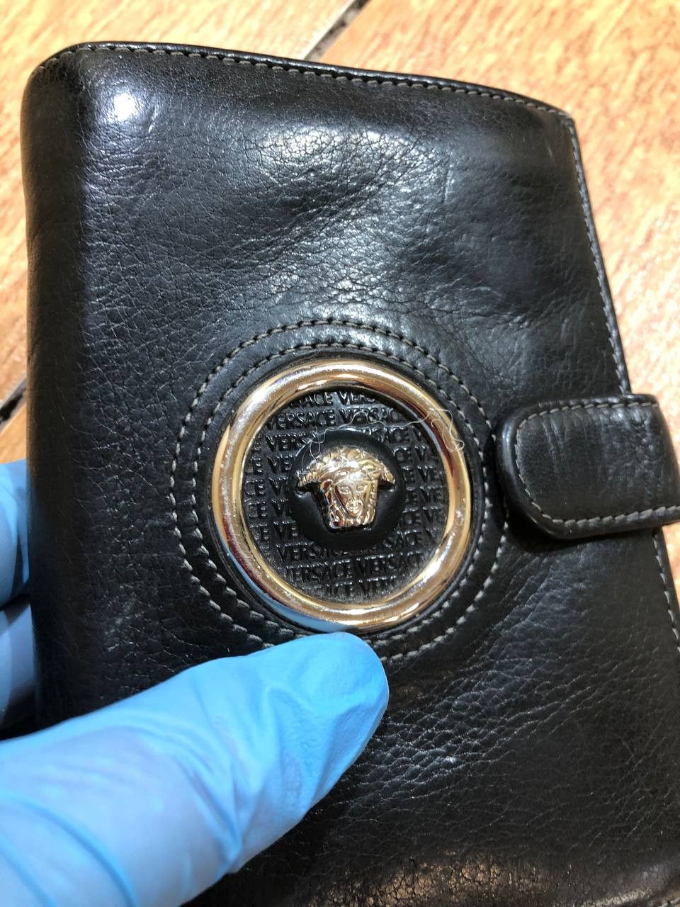 Versace Versace Black Leather Medusa Head Wallet Size ONE SIZE - 4 Thumbnail