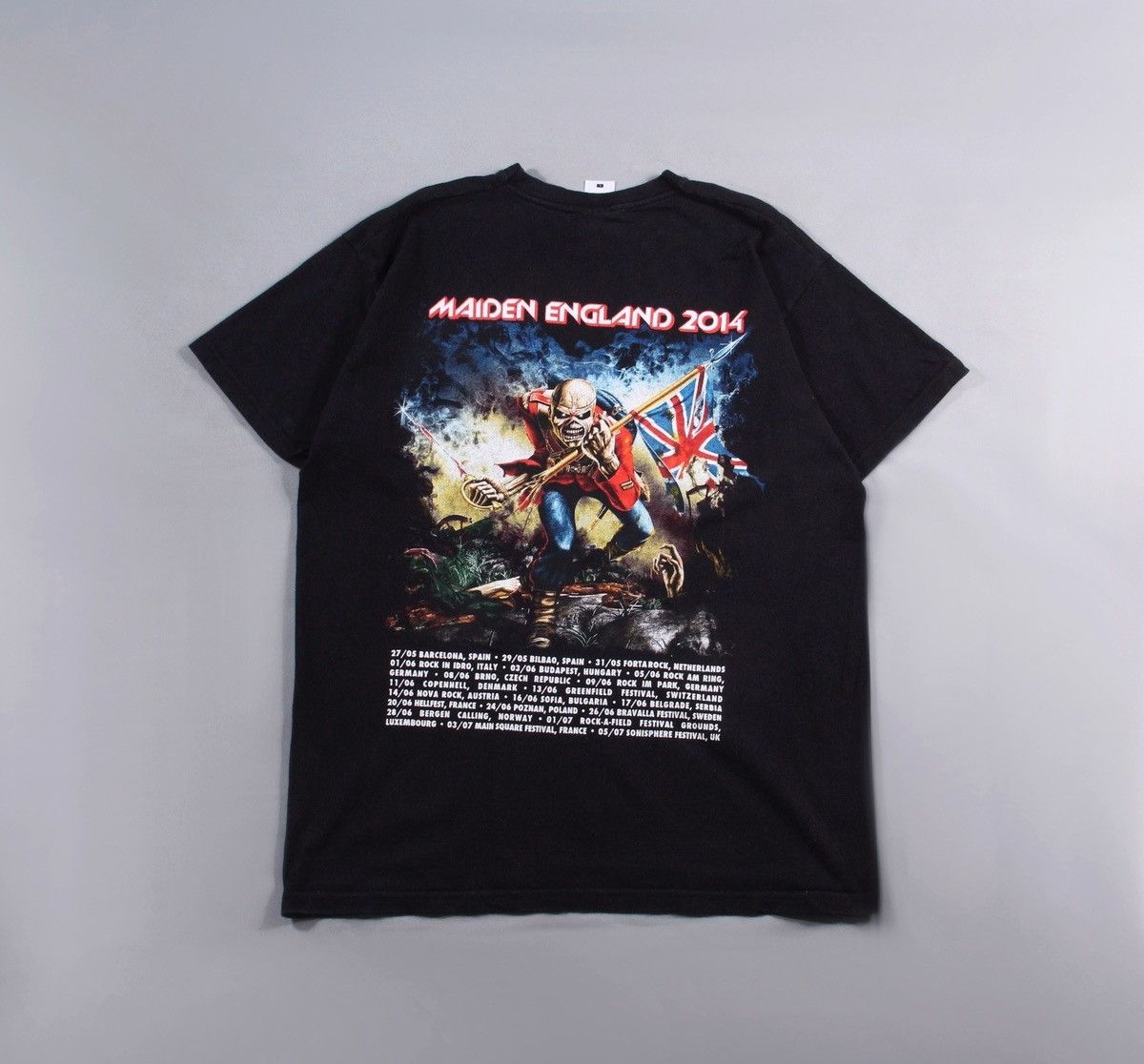 Iron Maiden Iron Maiden 2014 Vintage Metal Black Rock Tour Tee T Shirt L Size US L / EU 52-54 / 3 - 2 Thumbnail