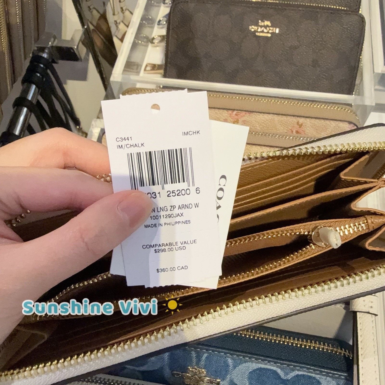 Coach NWT Bundle Coach Erin Bag CAQ86 & C3441 Long Zip Wallet Size ONE SIZE - 13 Thumbnail