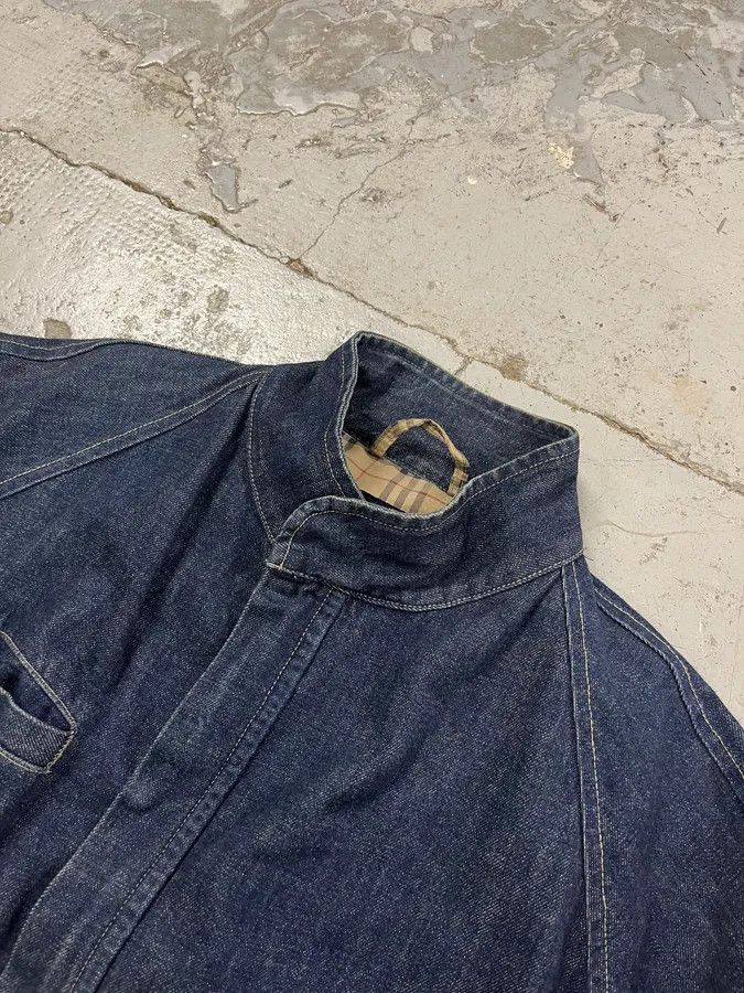 Burberry Burberry Dark Contrast Stitch Navy Denim Bomber Jacket Size US M / EU 48-50 / 2 - 5 Thumbnail