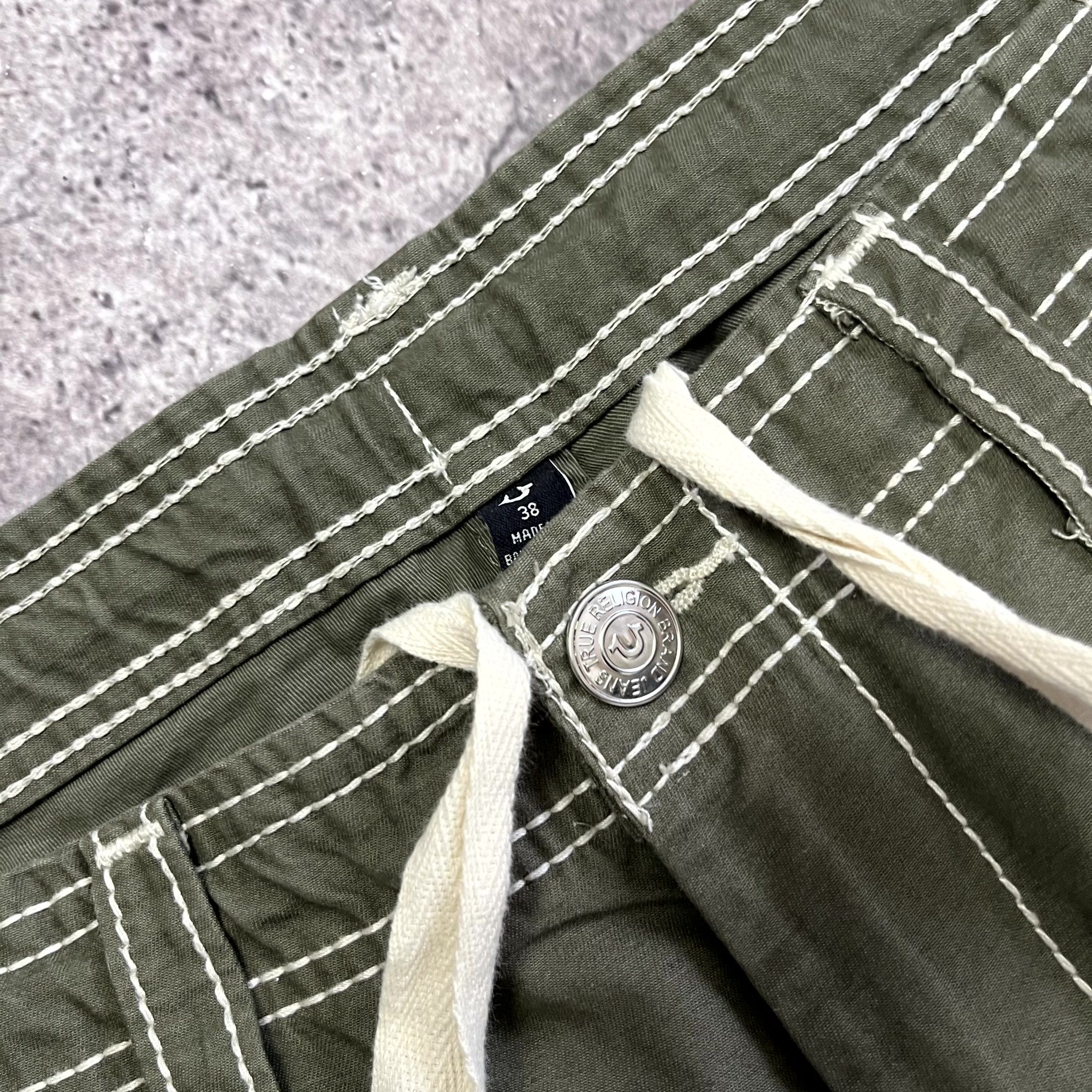 True Religion True Religion Cargo Green Khaki Pants Big T Size 38 2XL Size US 38 / EU 54 - 6 Thumbnail