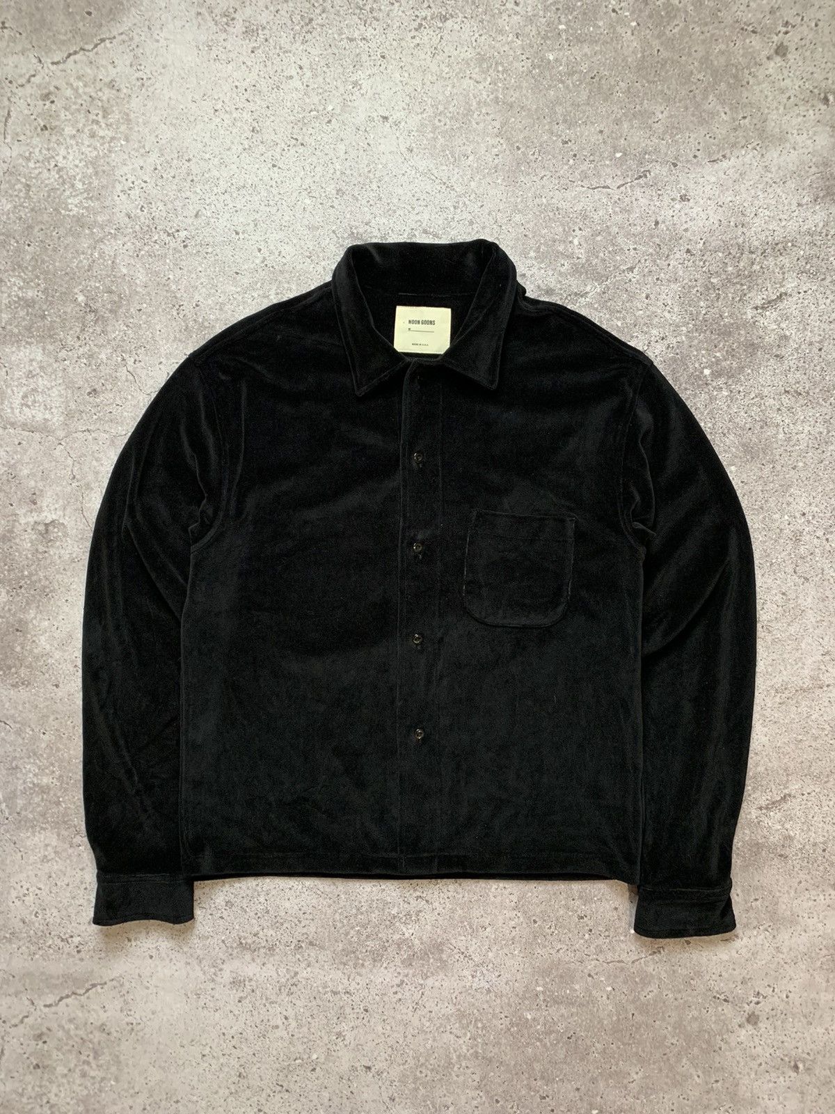 NOON GOONS Black Velvet Overshirt