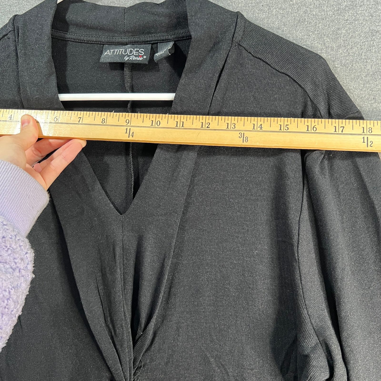 Other Attitudes by Renee Petite Casknit Front Knot Tunic Size XL / US 12-14 / IT 48-50 - 6 Thumbnail