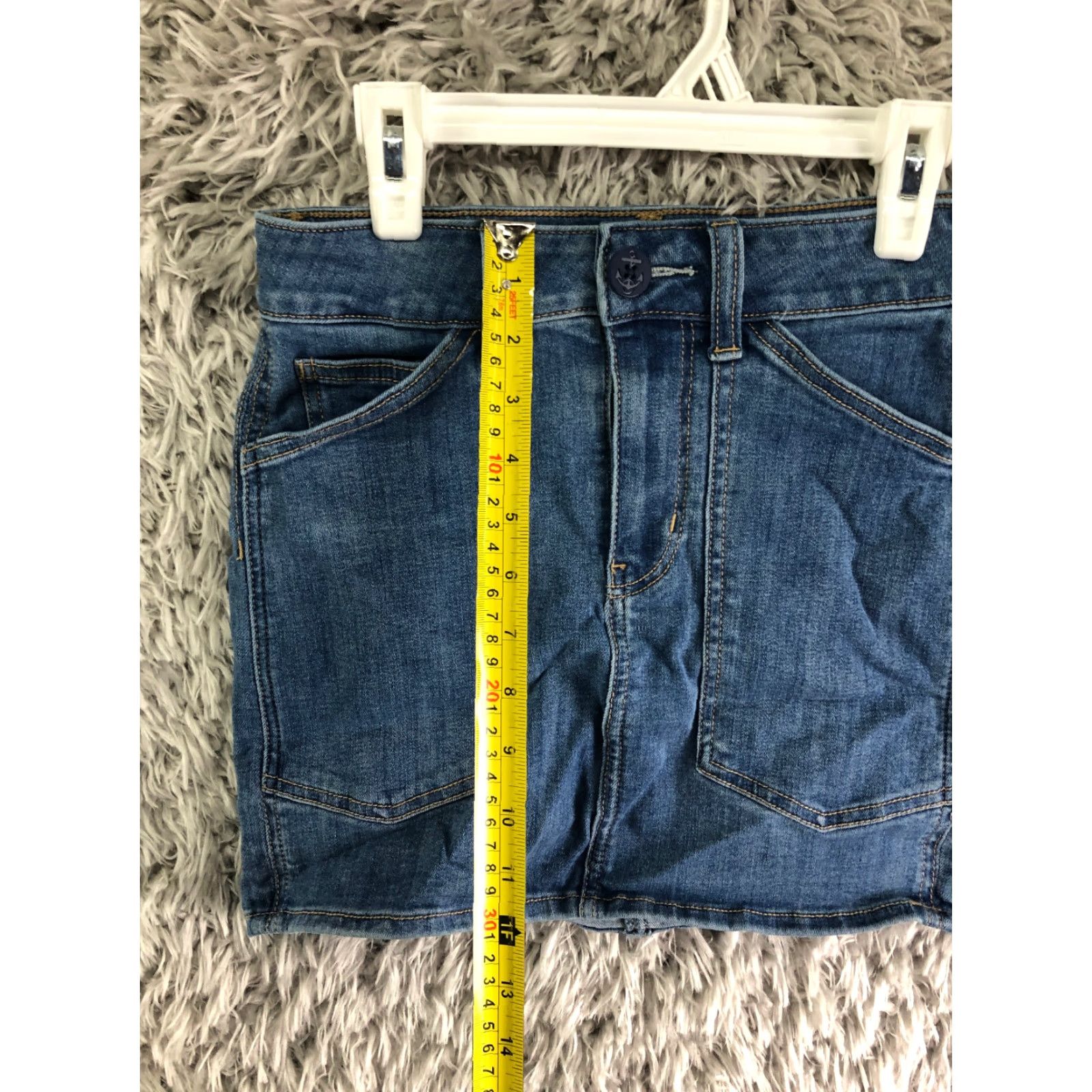 American Eagle Outfitters American Eagle Womens Size 0 High Rise Mini Medium Wash Blue Denim Jean Skirt Size 25" / US 0 / IT 36 - 3 Thumbnail