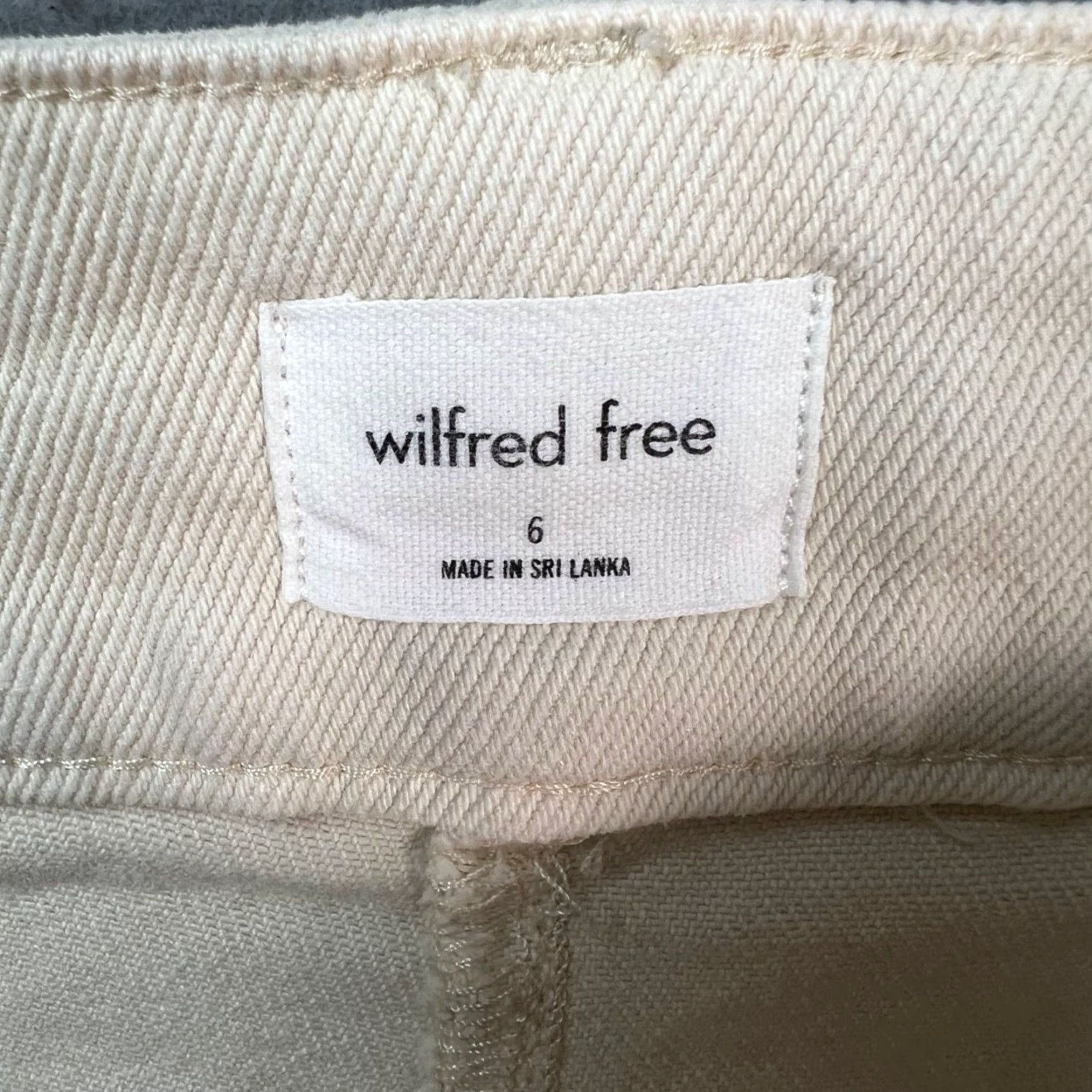 Vintage Wilfred Free Womens Cargo Pants Beige High-Waisted Size 6 Cotton Blend Size 28" / US 6 / IT 42 - 3 Thumbnail
