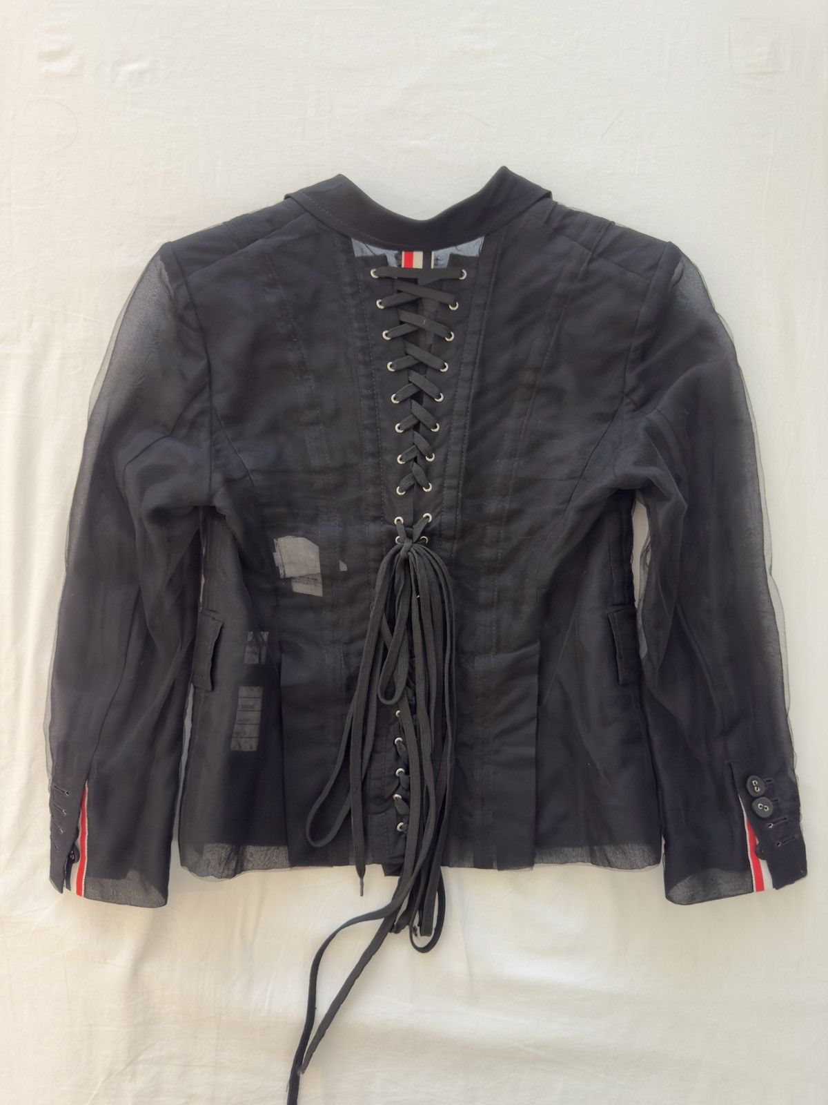 Thom Browne Thom Browne Lace-up Back Jacket Blazer Size XS / US 0-2 / IT 36-38 - 1 Thumbnail
