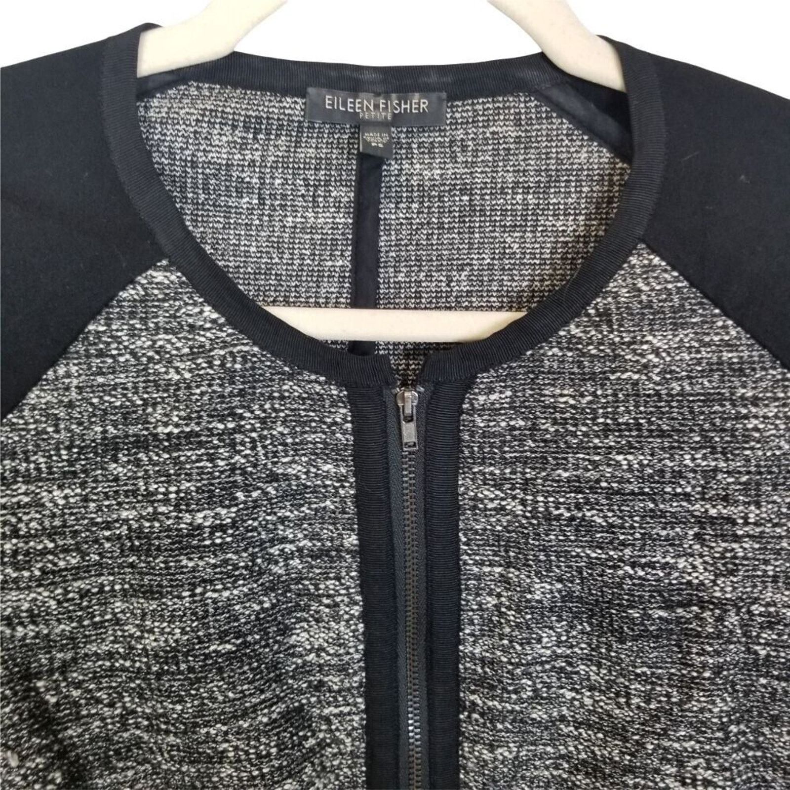 Eileen Fisher Eileen Fisher Tweed Blazer Cropped Jacket Full Zip Size PS Size S / US 4 / IT 40 - 3 Thumbnail