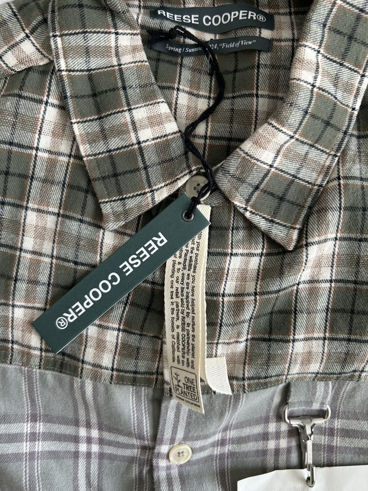 Reese Cooper Reese Cooper Cropped Split Flannel Shirt USA Size US XXL / EU 58 / 5 - 8 Thumbnail
