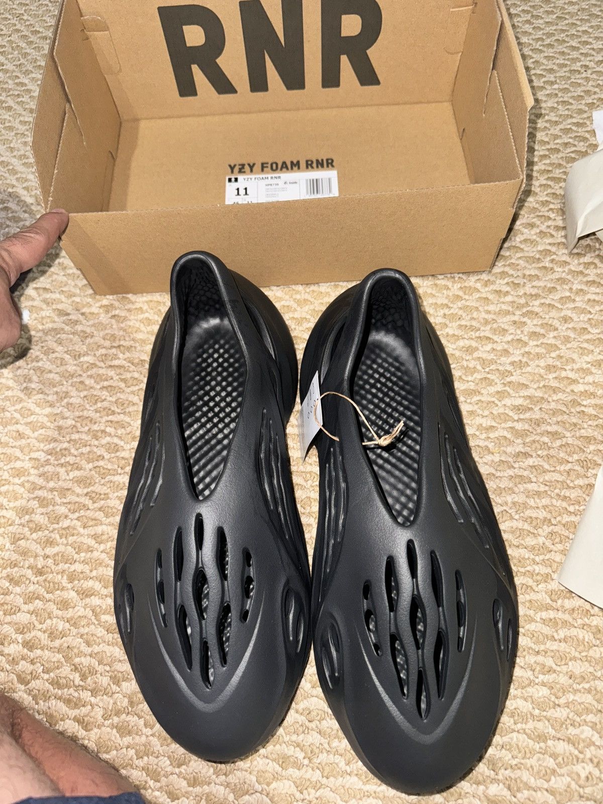 image of Yeezy Season Yeezy Foam Runner Onyx Shoes in Black, Men's (Size 11)