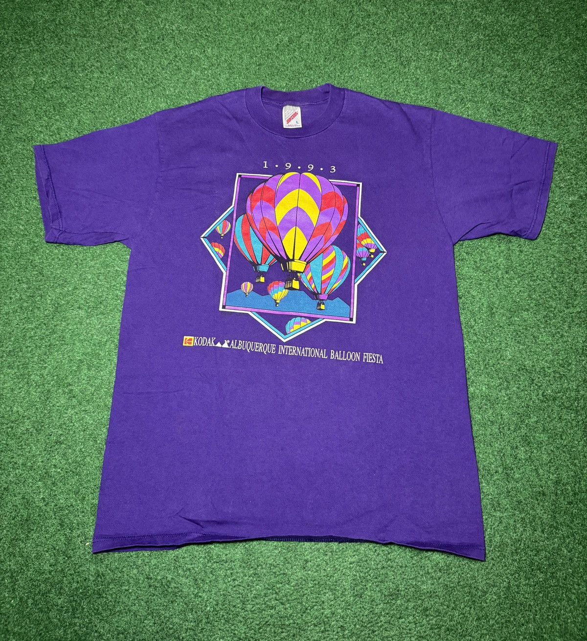 Vintage Vtg 90s Hot Air Balloon Fiesta Kodak Albuquerque T Shirt Size US L / EU 52-54 / 3 - 1 Thumbnail