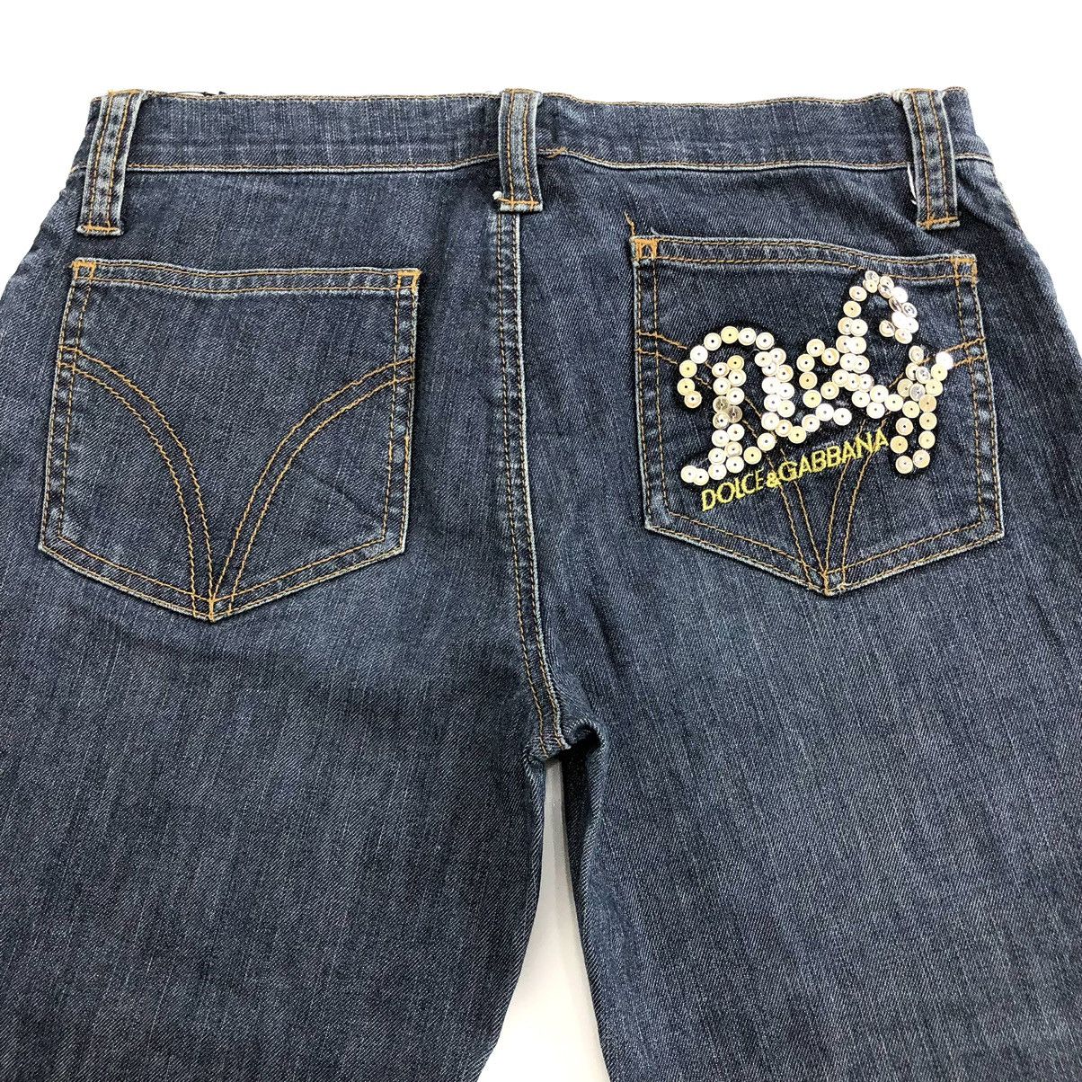 Designer × Dolce & Gabbana × Vintage Vintage Dolce & Gabbana Studded Boot Cut Flared Jeans Size US 27 - 3 Thumbnail