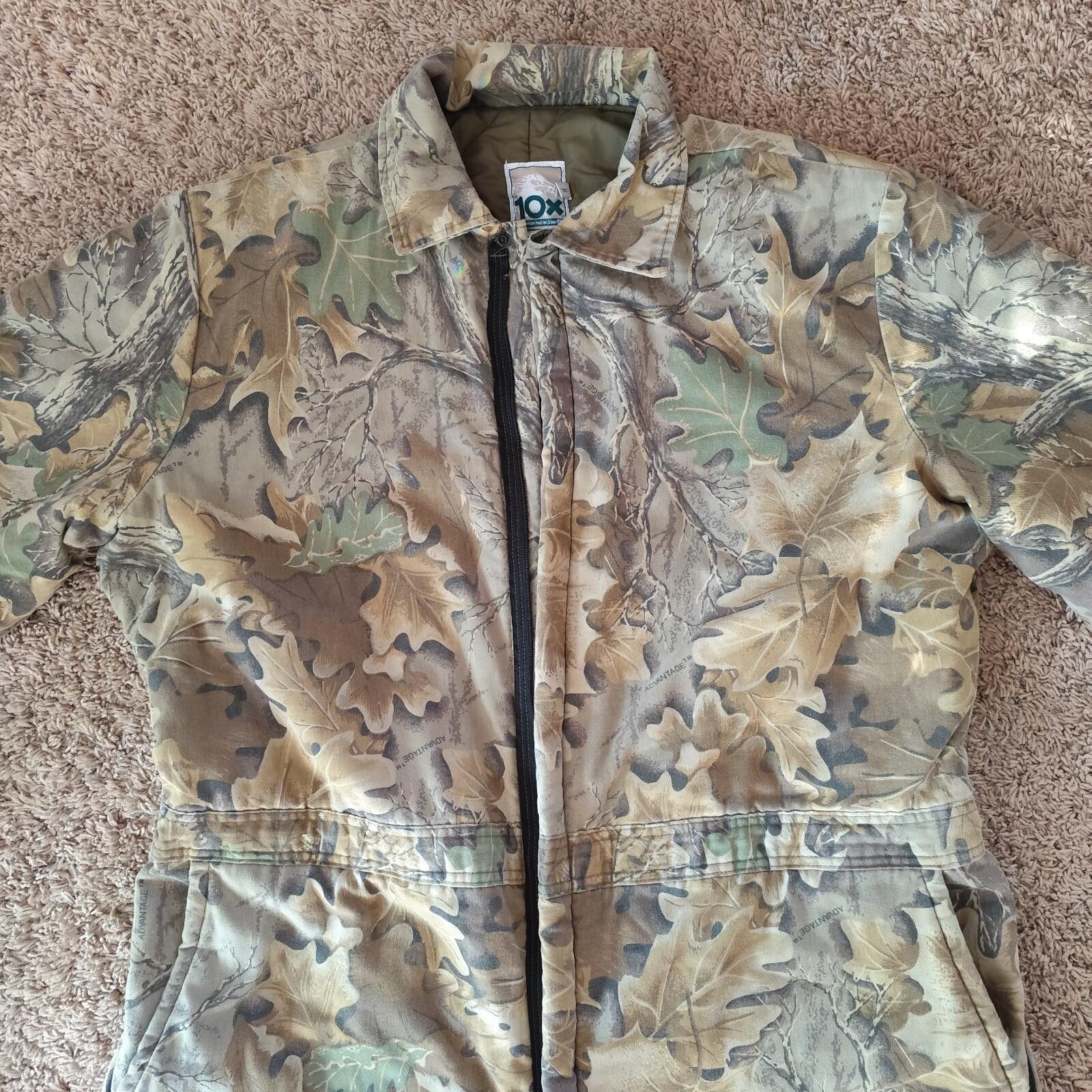 Other Vtg 10x AdvantageCamo Hunting Coveralls Suit Mens 2XL Size ONE SIZE - 2 Thumbnail